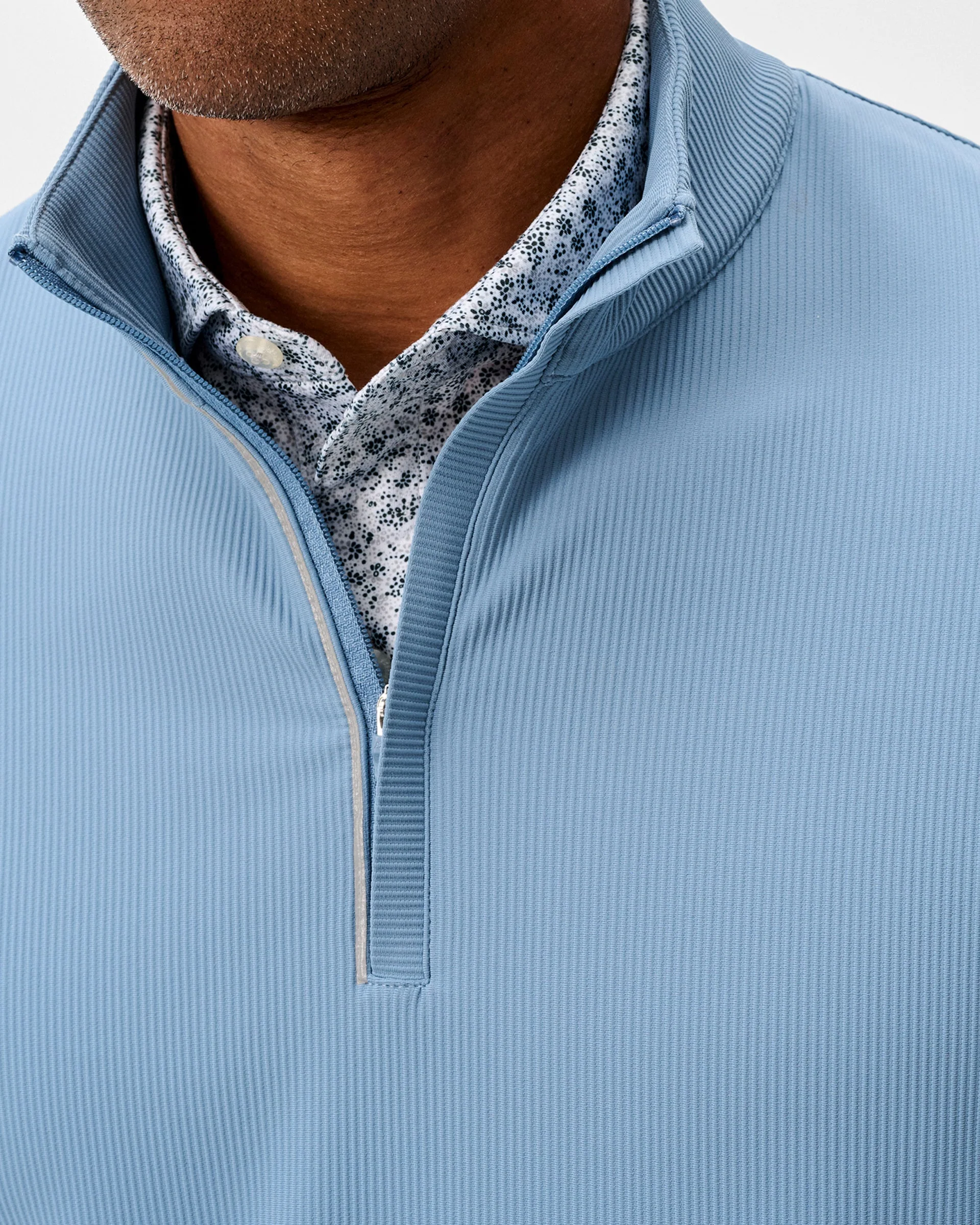 Hoppin Ribbed Knit Performance 1/4 Zip Pullover - Image 2