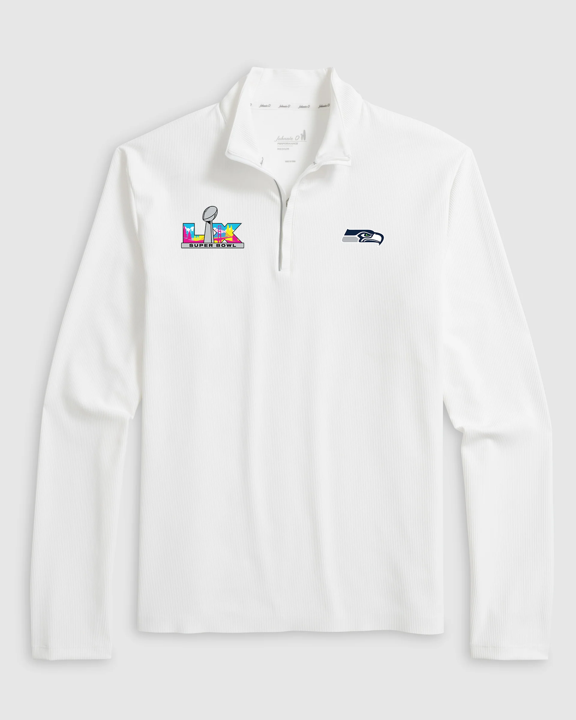 Seattle Seahawks Hoppin Performance 1/4 Zip - Super Bowl LX Logo - Image 3