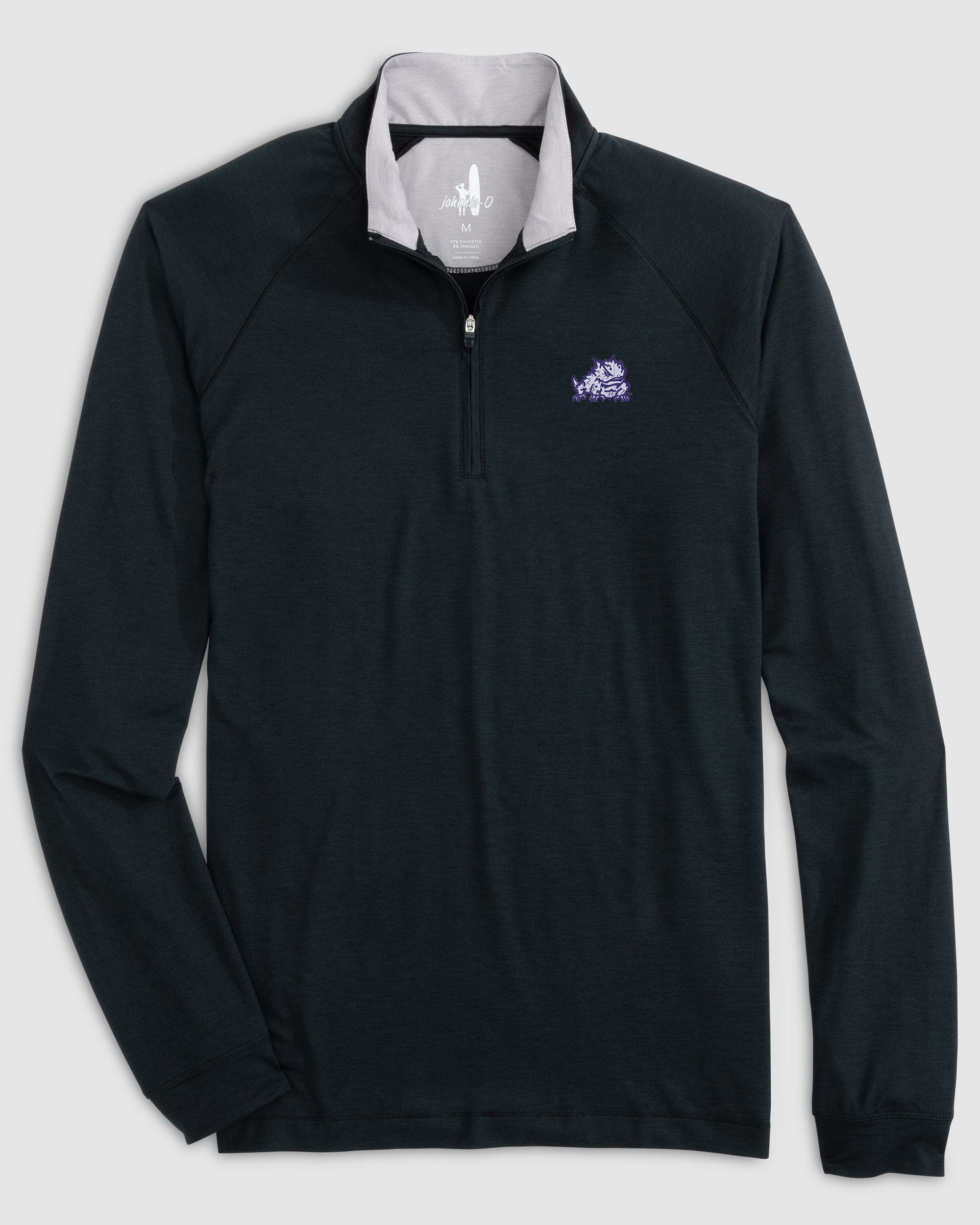 Texas Christian Freeborne Performance 1/4 Zip - Horned Frog Logo
