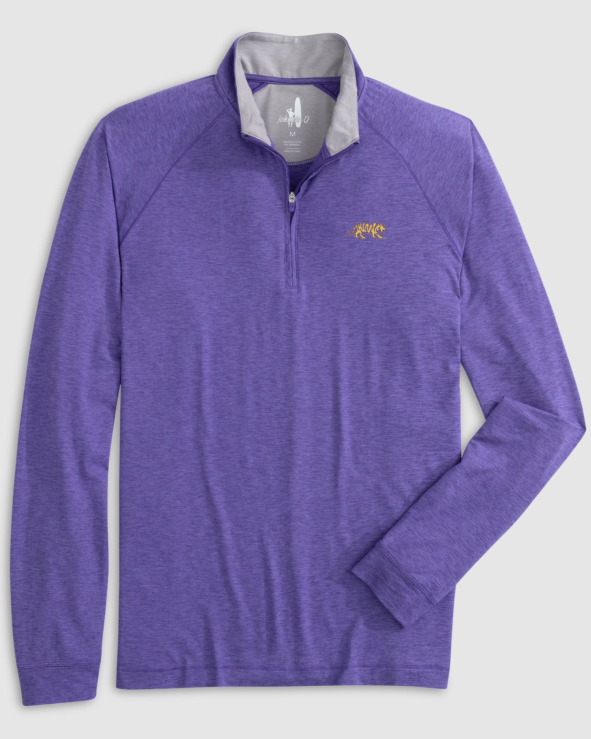 Louisiana State Freeborne Performance 1/4 Zip - Mike The Tiger Logo - Image 2