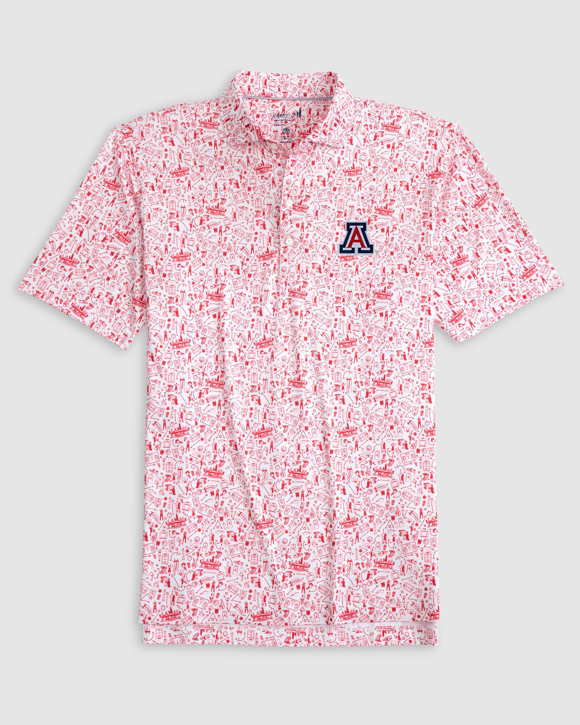 University of Arizona Hoop There It Is Printed Performance Jersey Polo