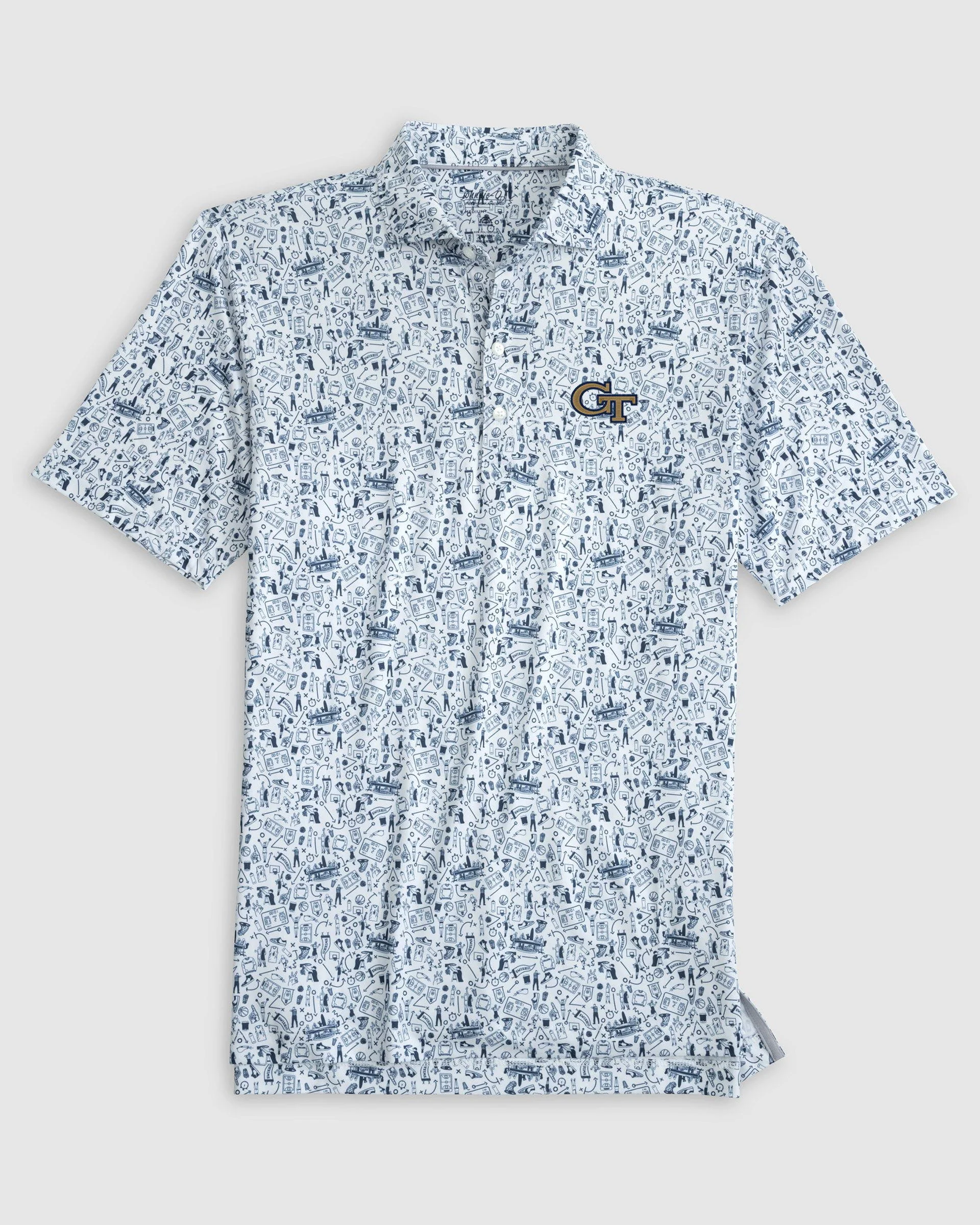 Georgia Tech Hoop There It Is Printed Performance Jersey Polo
