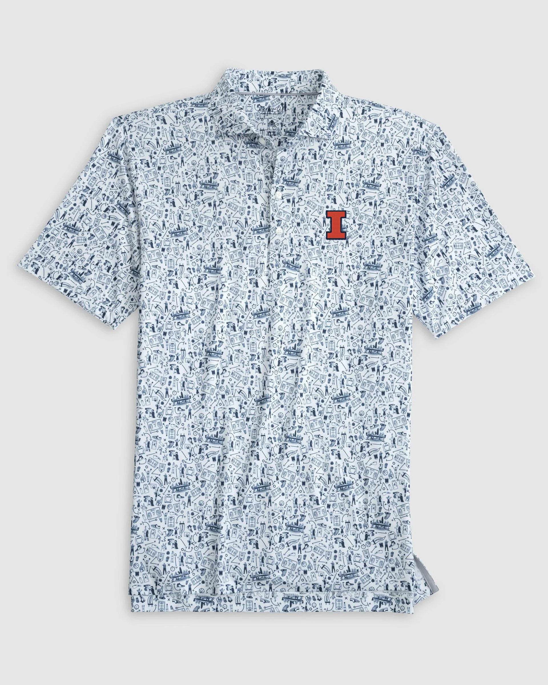 Illinois Hoop There It Is Printed Performance Jersey Polo