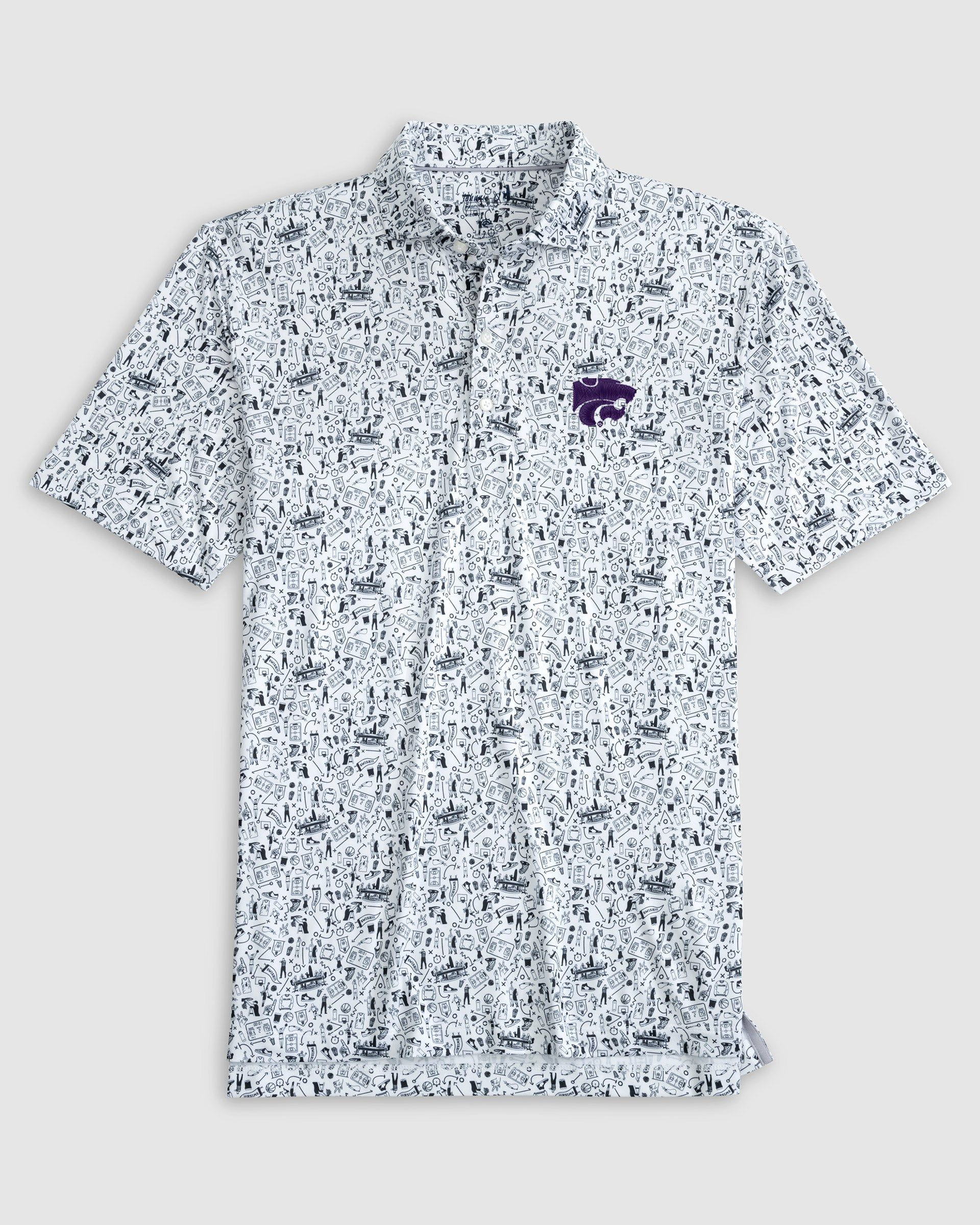 Kansas State Hoop There It Is Printed Performance Jersey Polo