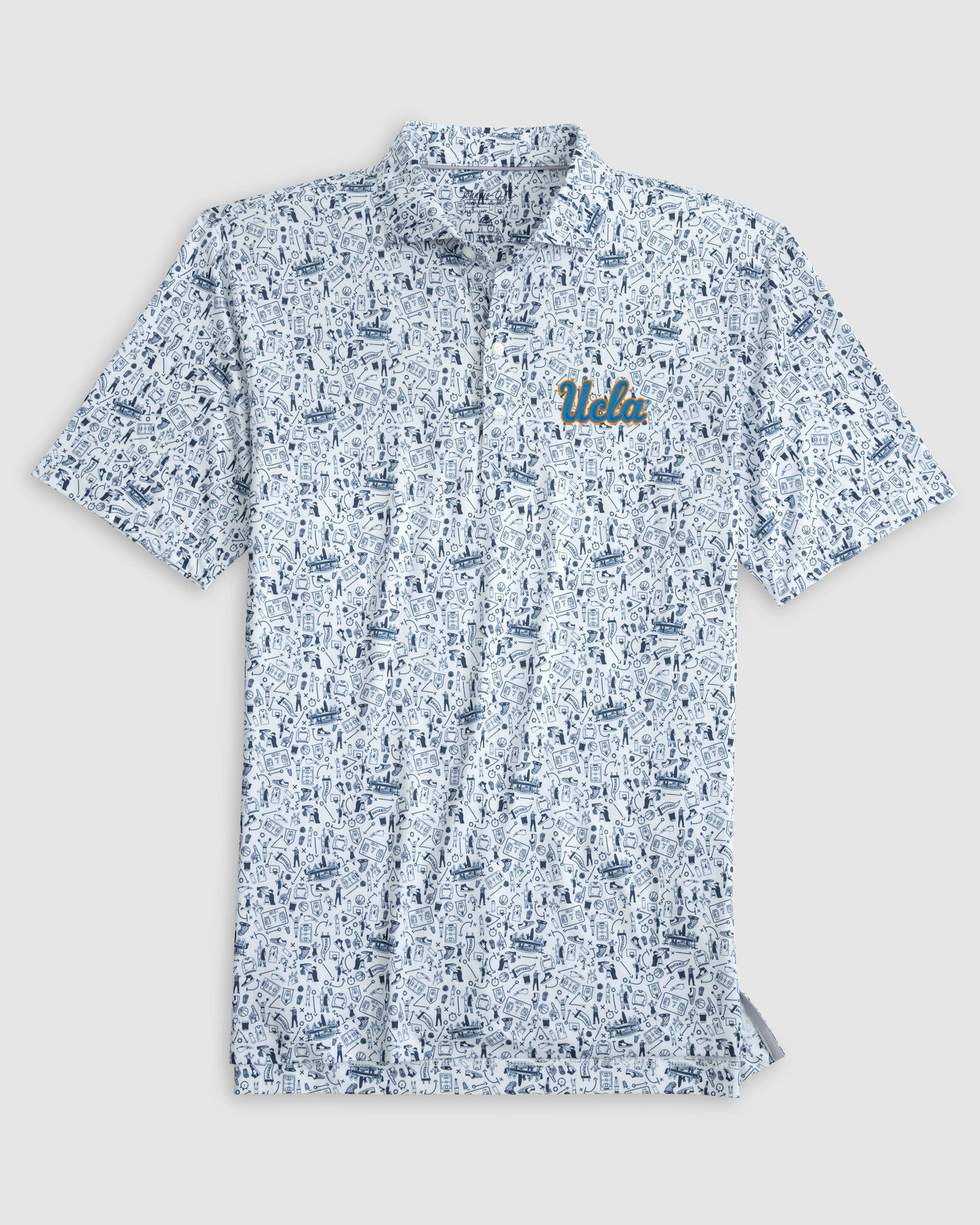 UCLA Hoop There It Is Printed Performance Jersey Polo