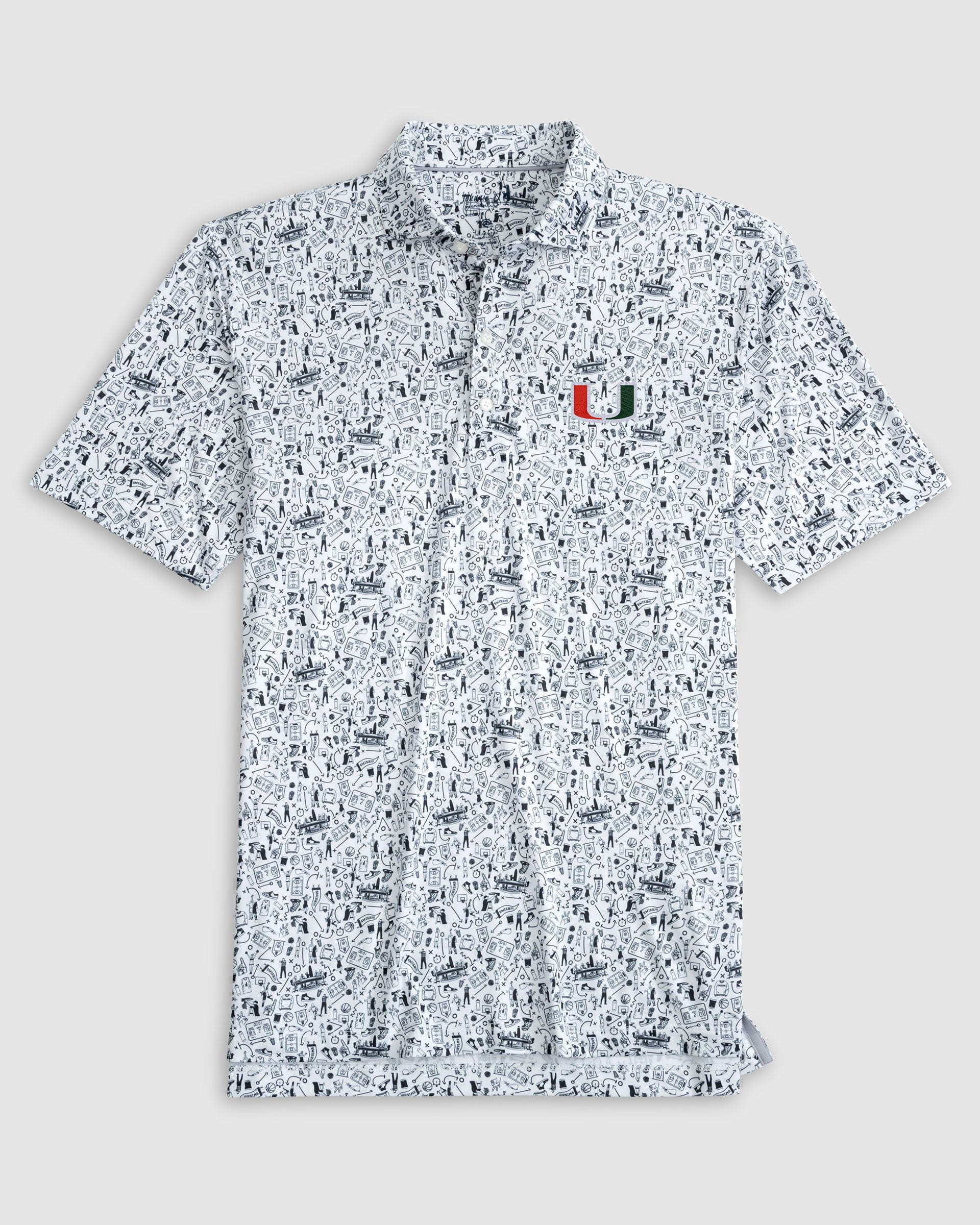 Miami Hoop There It Is Printed Performance Jersey Polo
