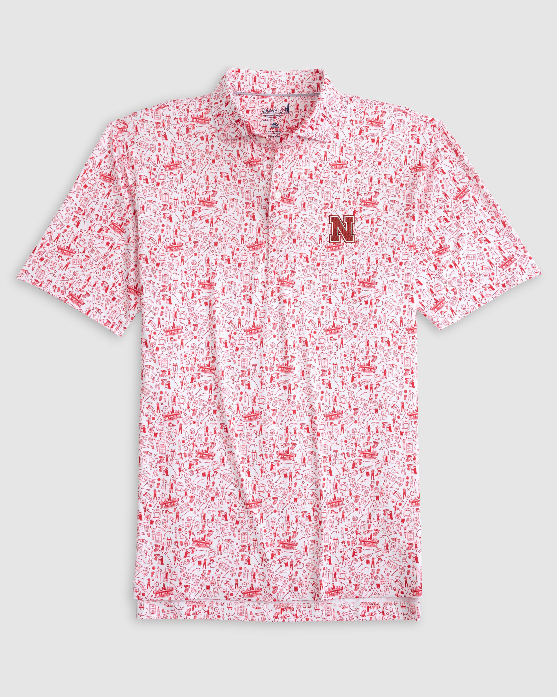 Nebraska Hoop There It Is Printed Performance Jersey Polo - Image 2