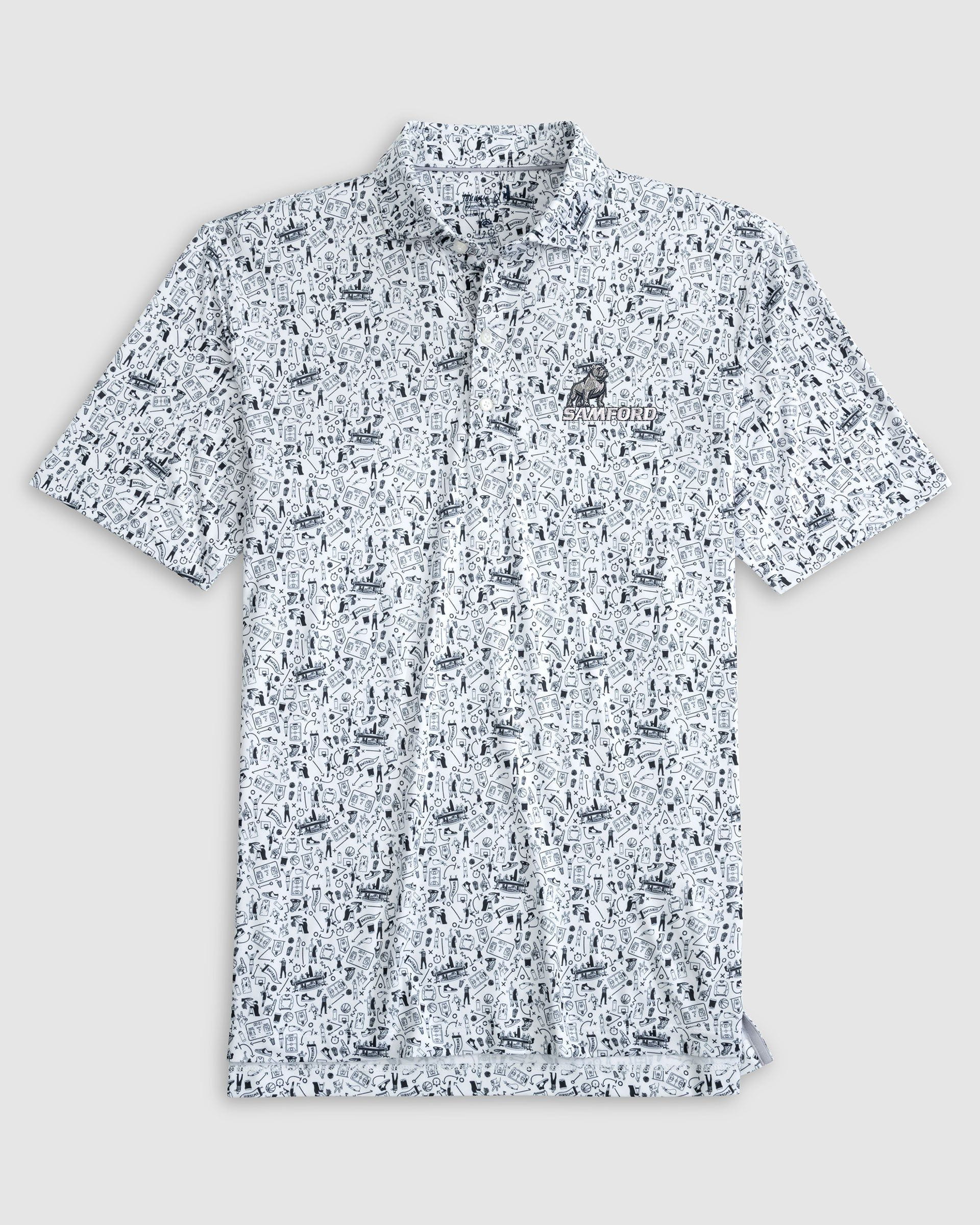 Samford Hoop There It Is Printed Performance Jersey Polo