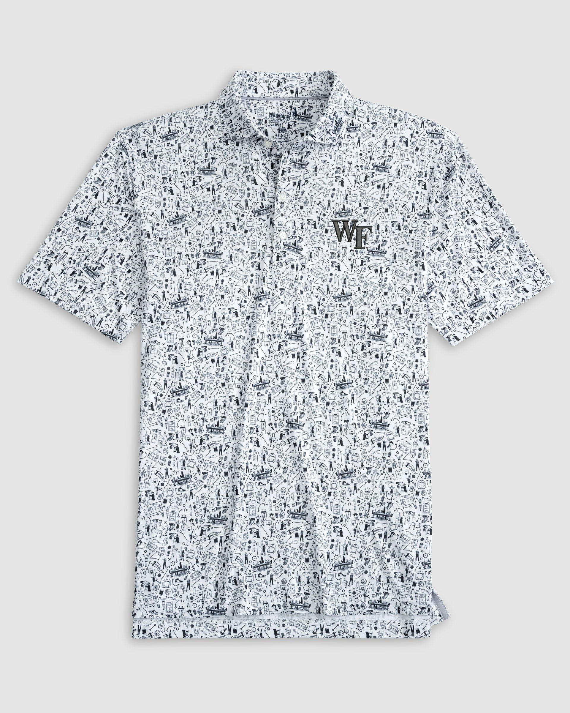 Wake Forest Hoop There It Is Printed Performance Jersey Polo