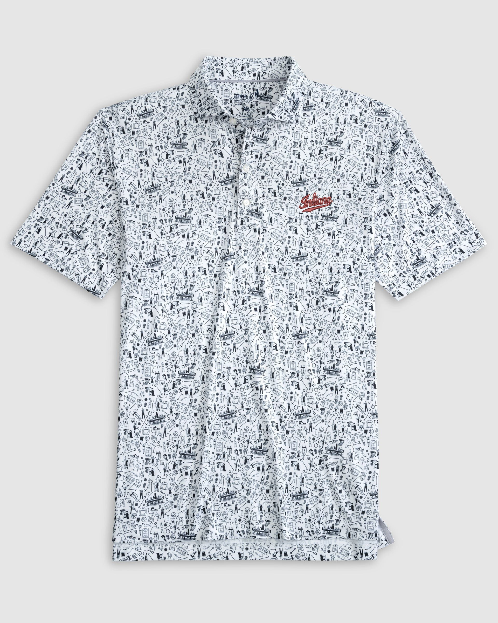 Indiana Hoop There It Is Performance Jersey Polo - Indiana Logo