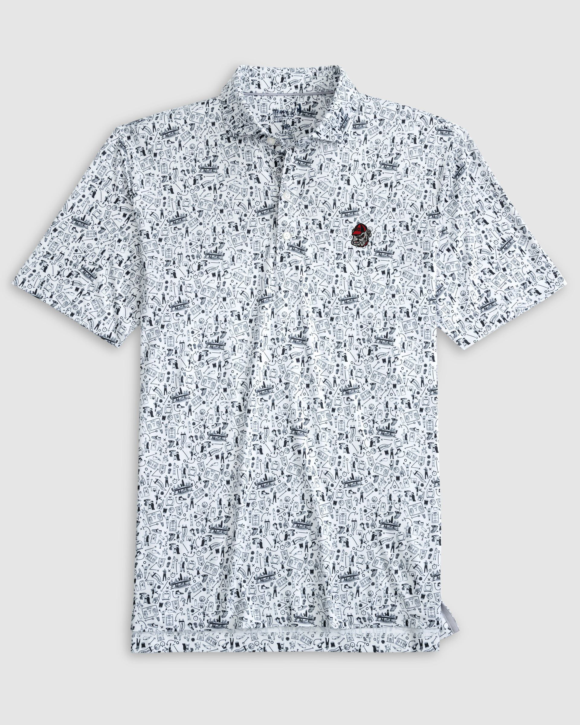 Georgia Hoop There It Is Printed Performance Jersey Polo - Bulldog Head Logo - Image 2