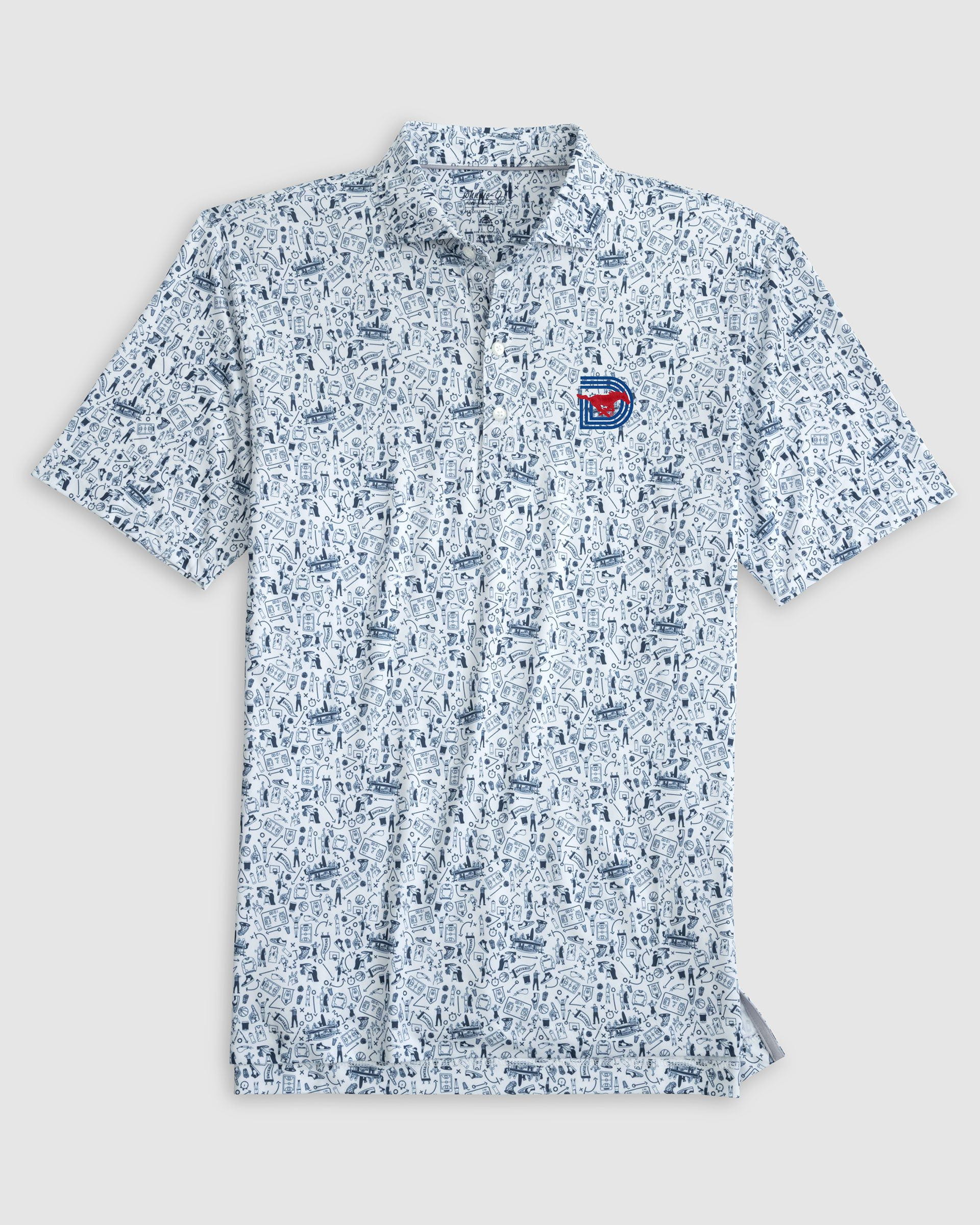 Southern Methodist Hoop There It Is Printed Performance Jersey Polo - Triple D Logo - Image 2