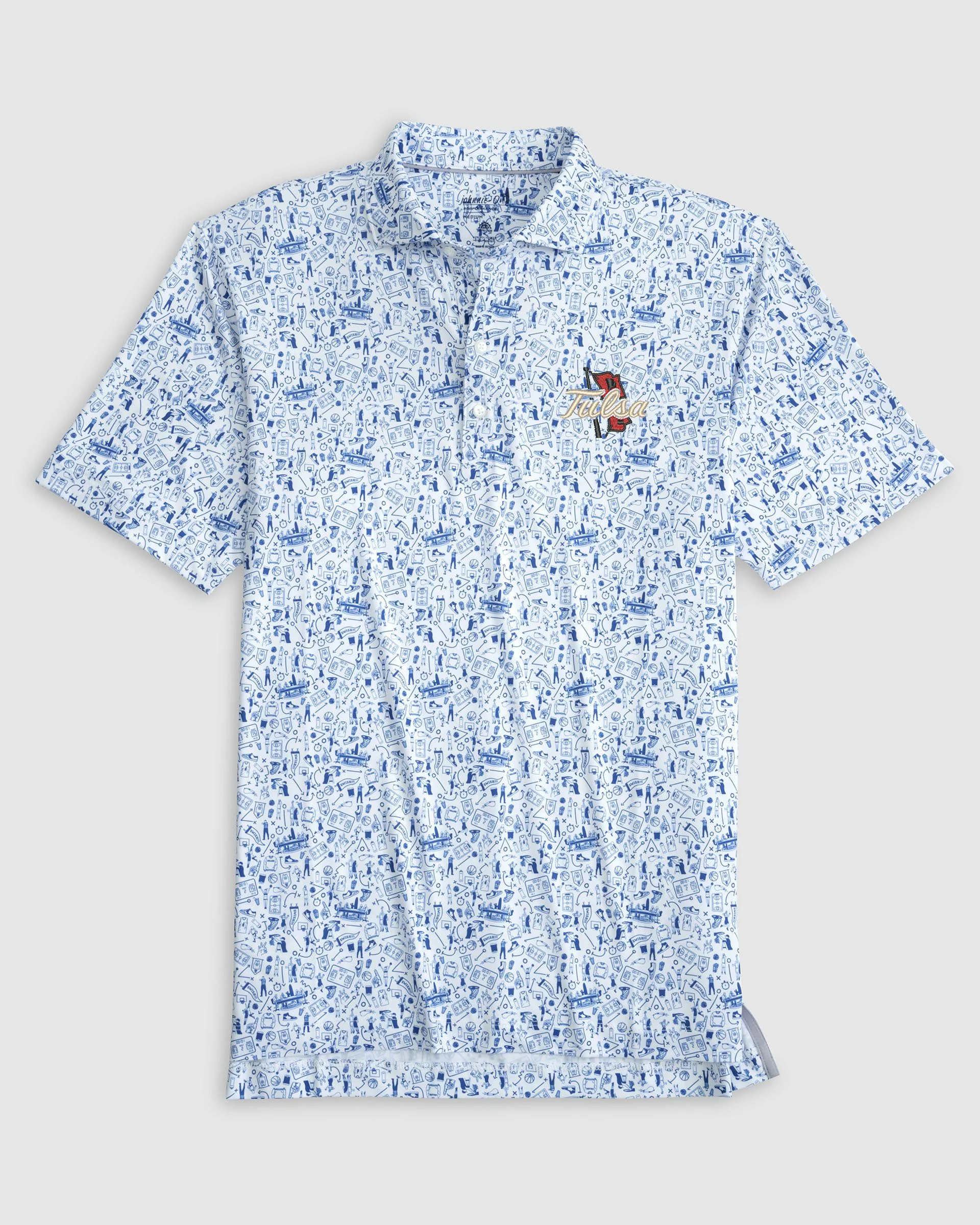 Tulsa Hoop There It Is Printed Performance Jersey Polo - Image 3