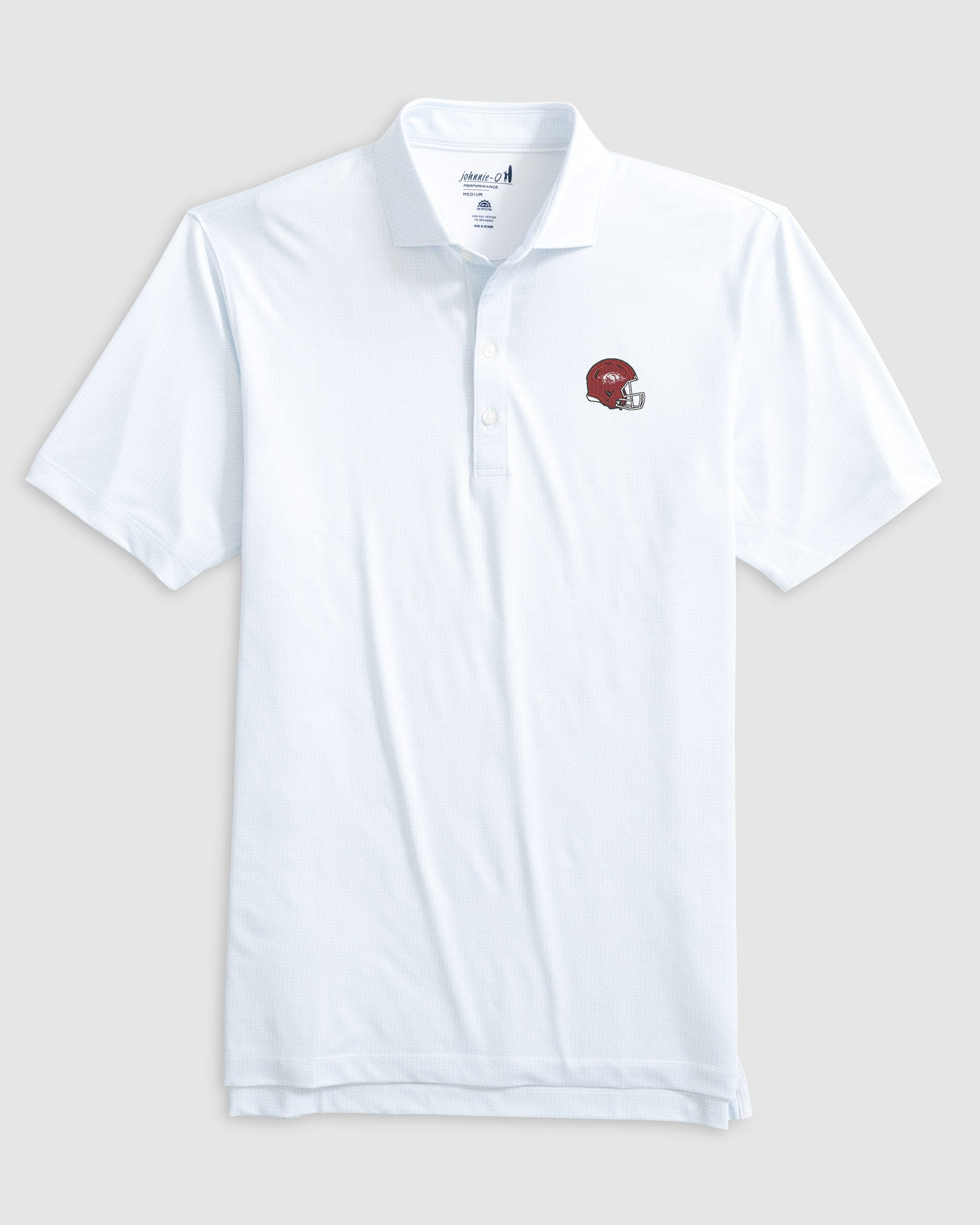 University of Arkansas Slade Performance Jersey Polo - Helmet Logo
