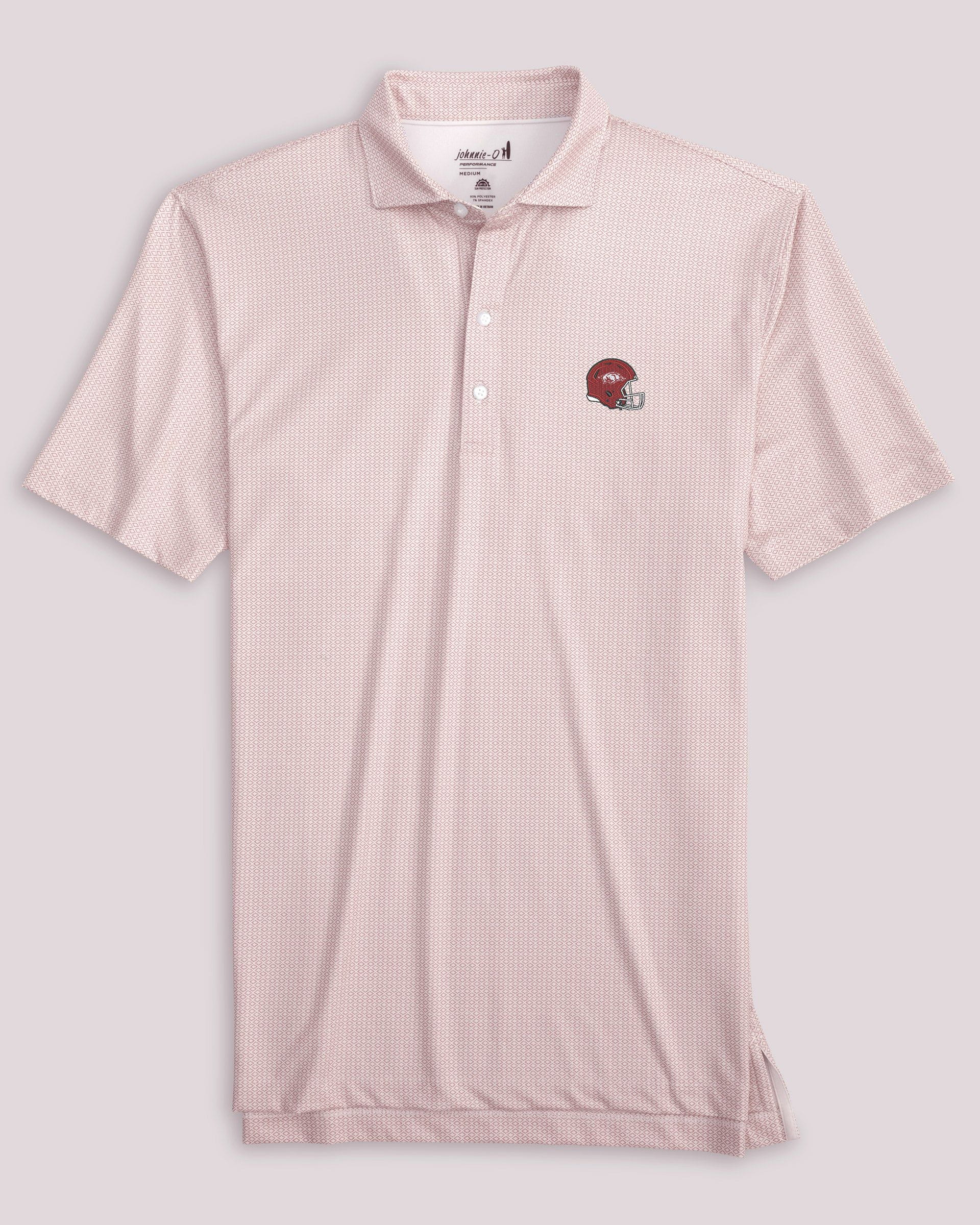 University of Arkansas Slade Performance Jersey Polo - Helmet Logo - Image 2