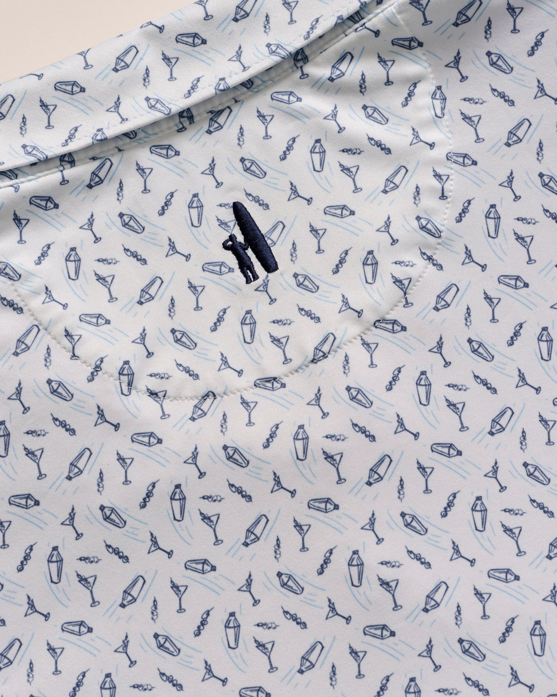 PerryGolf Featherweight Performance Polo - Tini Print - Image 4