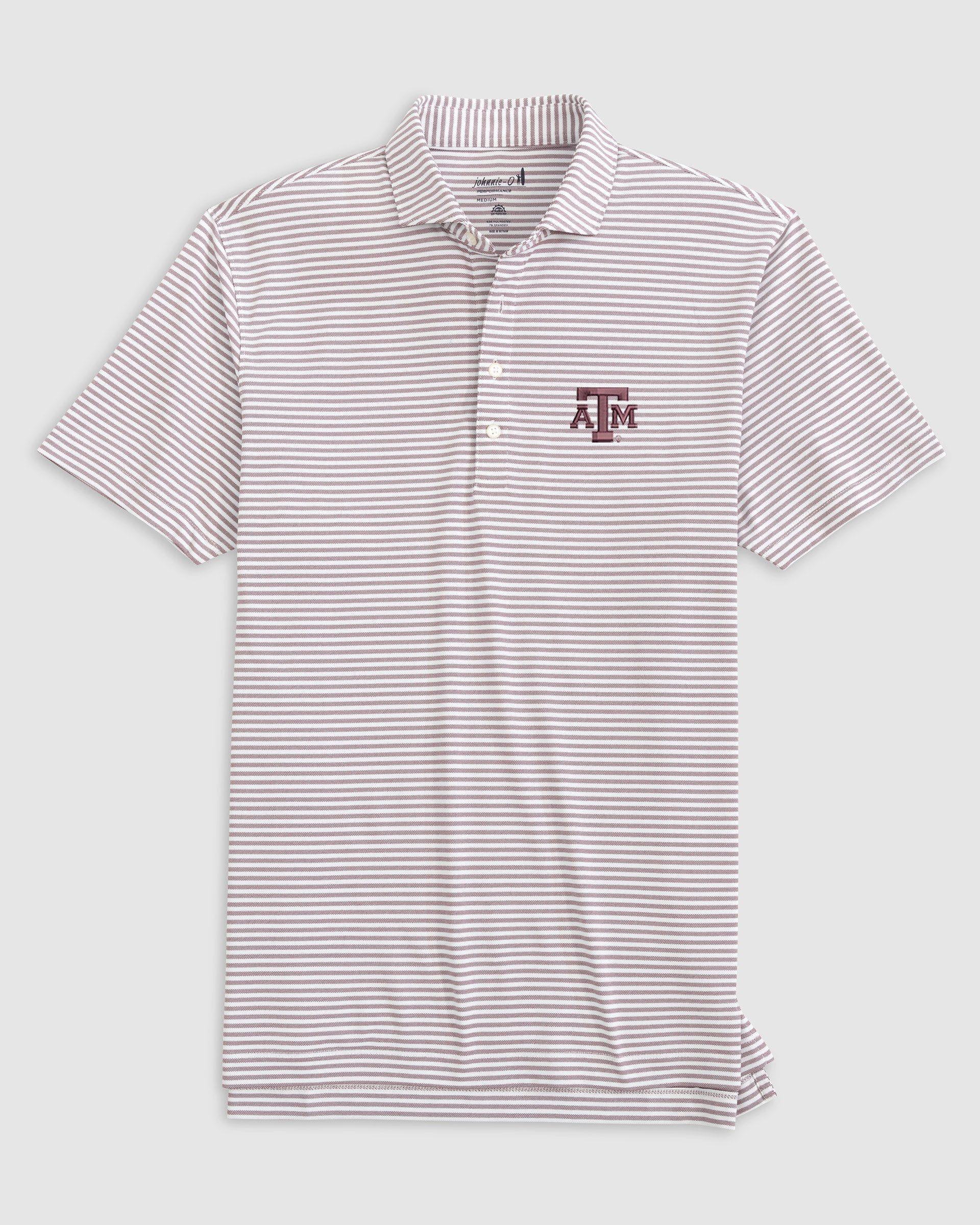 Texas A&M Stetsons Striped Performance Mesh Polo - Image 3