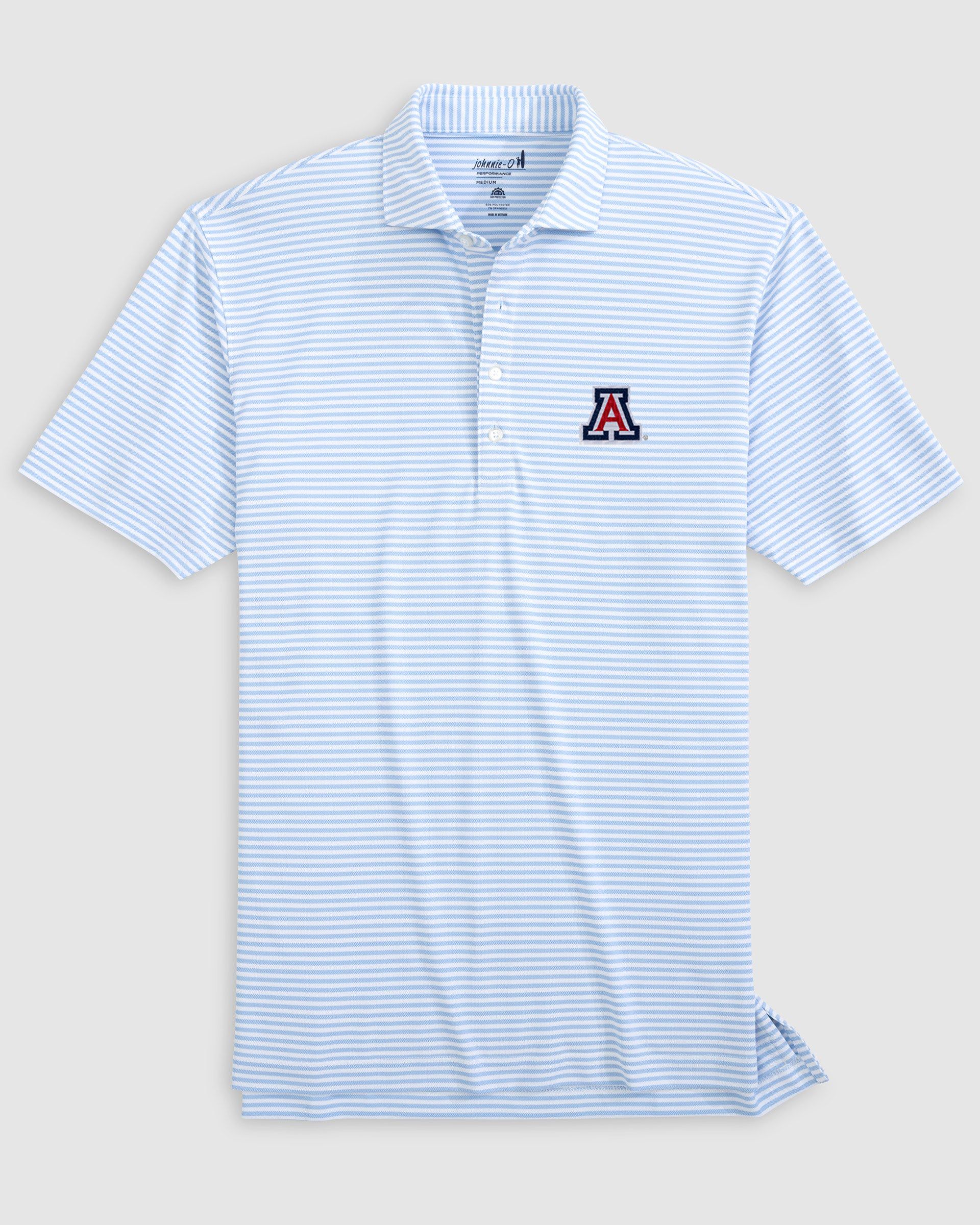University of Arizona Stetsons Striped Performance Mesh Polo - Image 2