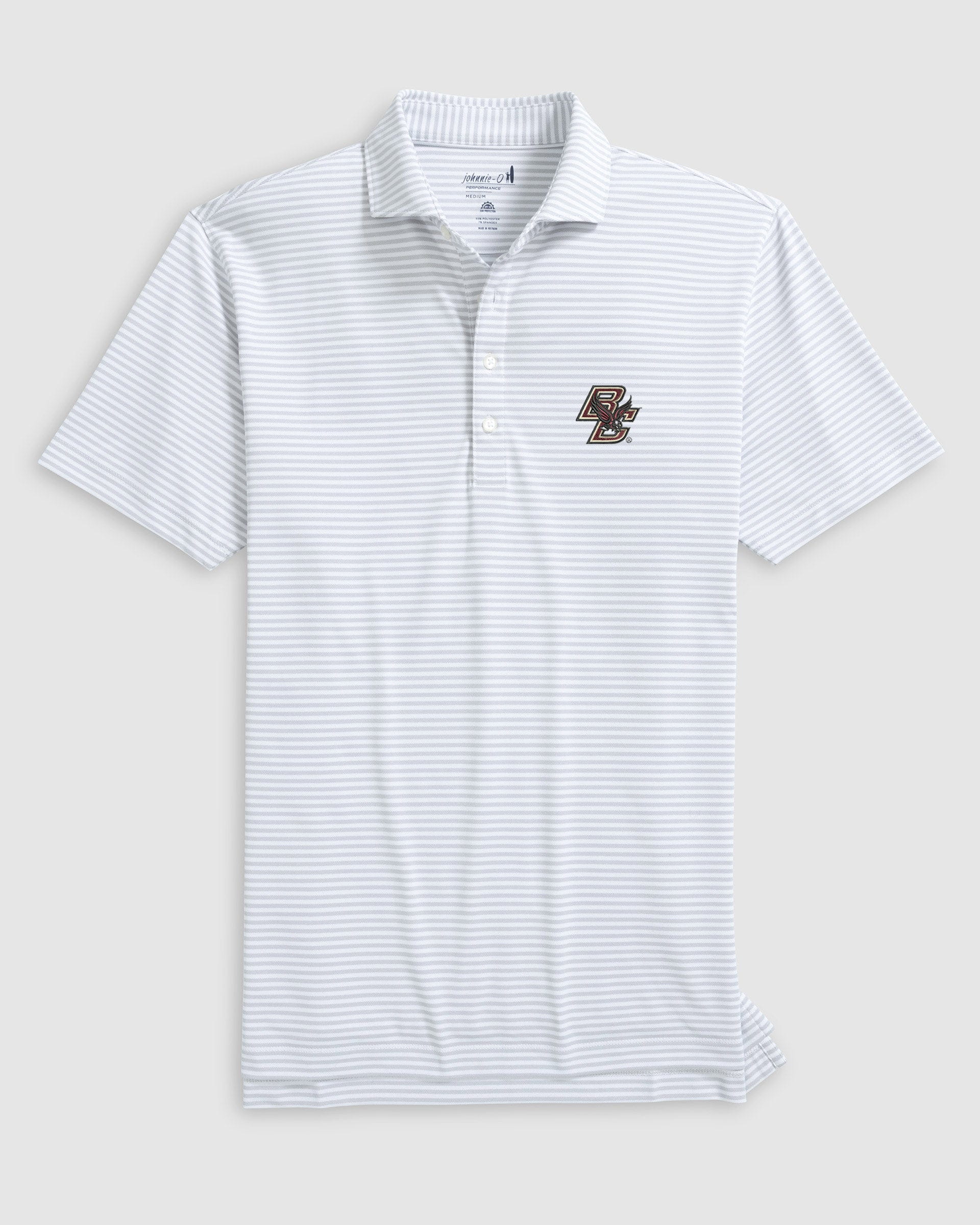 Boston College Stetsons Striped Performance Mesh Polo - Image 2