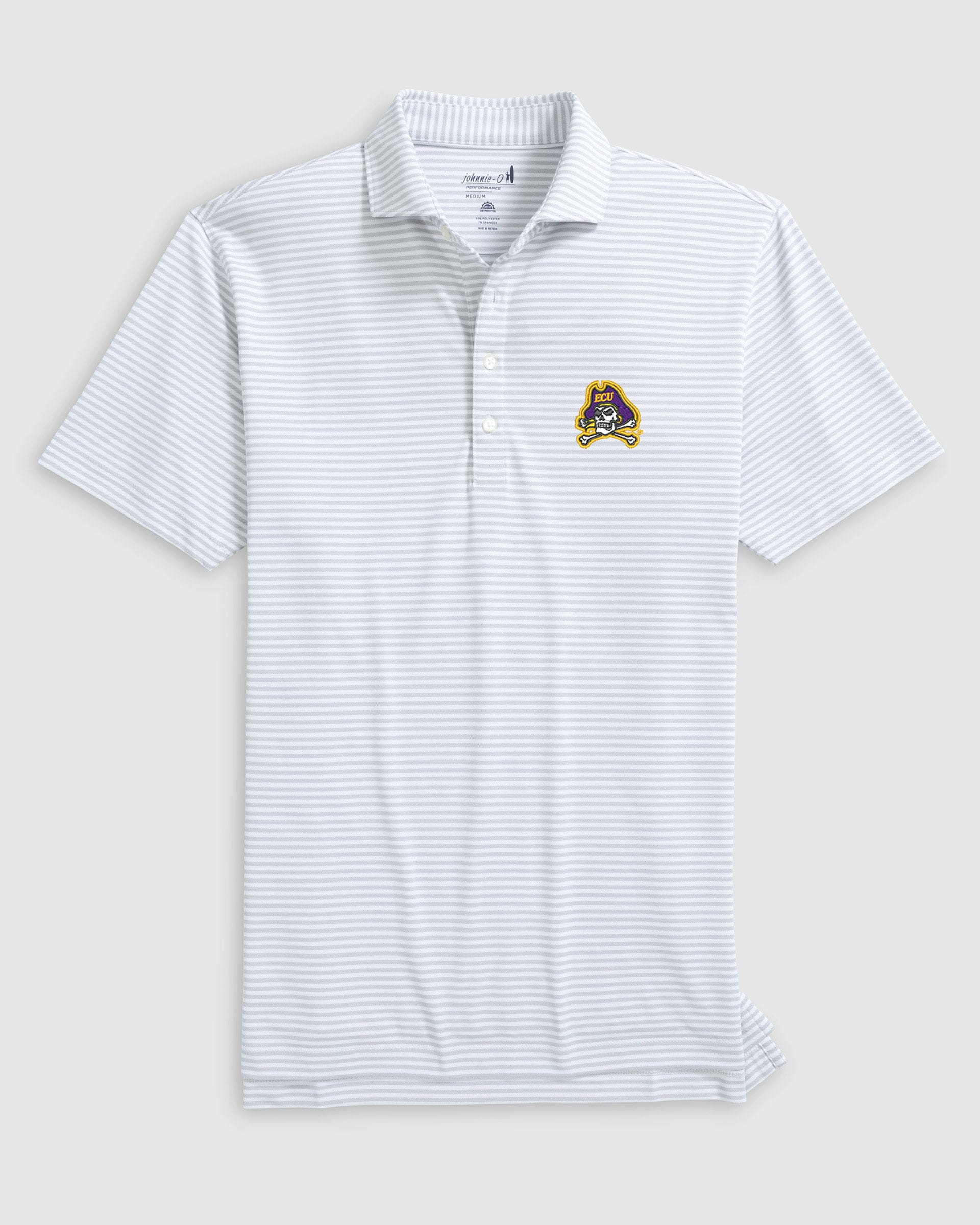 East Carolina Stetsons Striped Performance Mesh Polo - Image 2