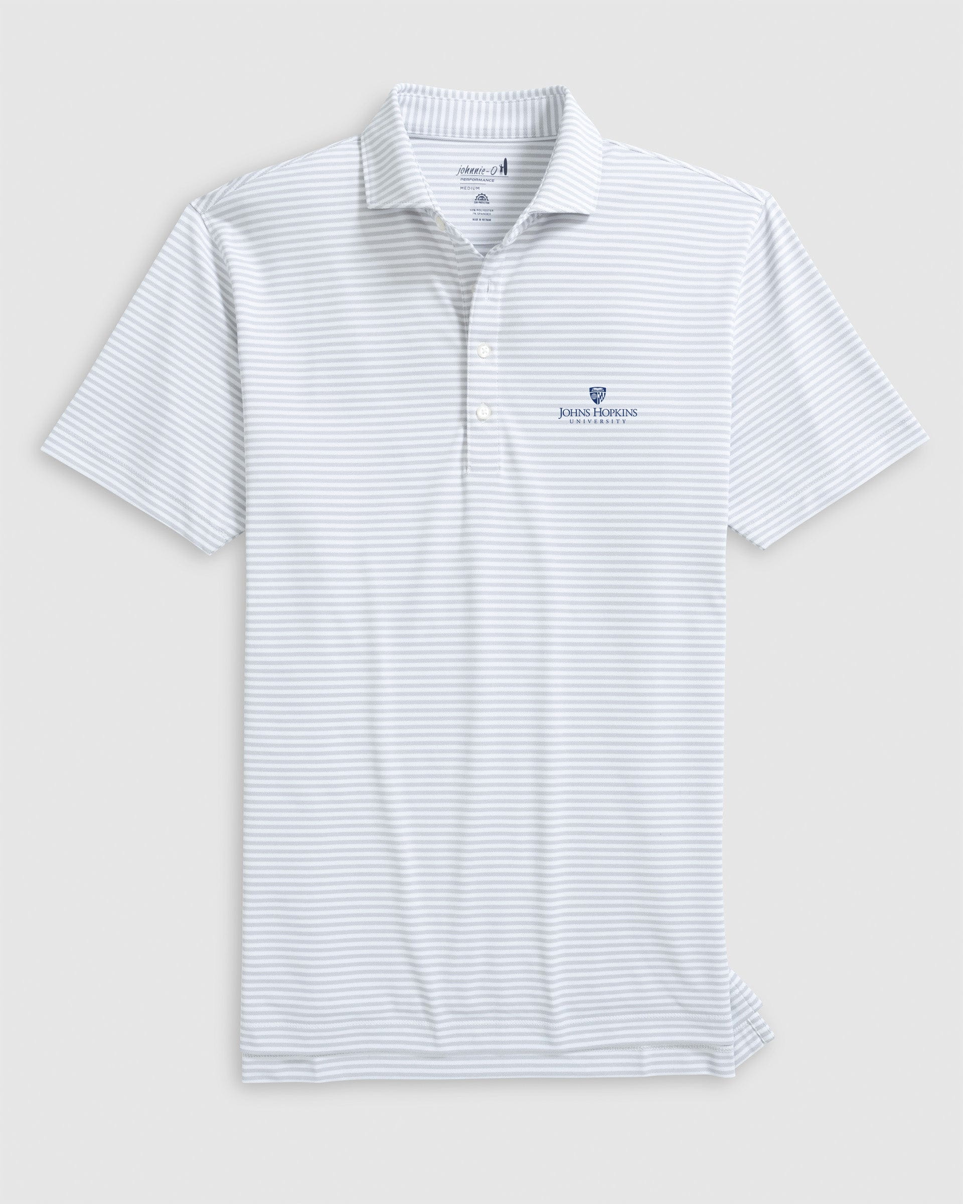 Johns Hopkins Stetsons Striped Performance Mesh Polo