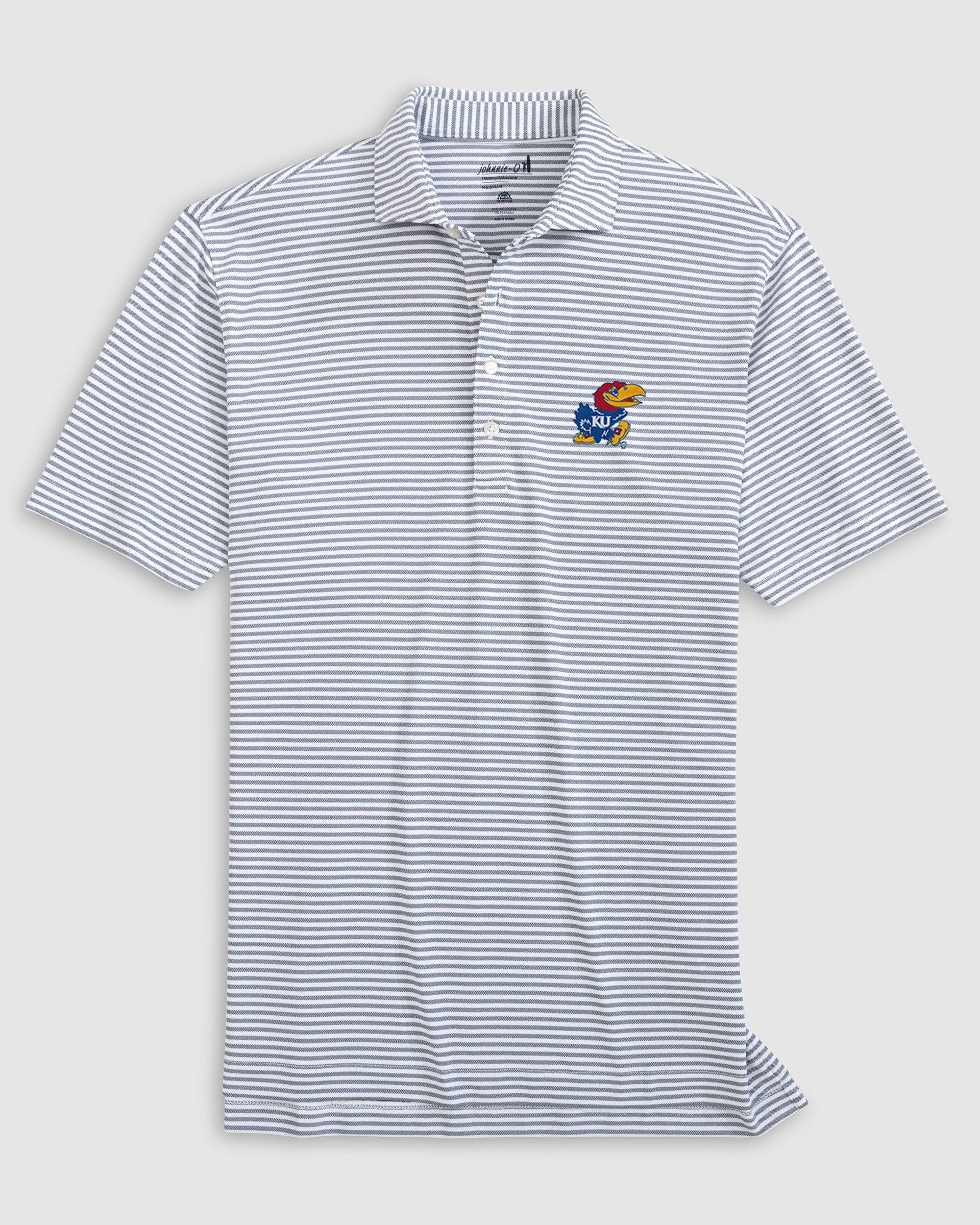 Kansas Stetsons Striped Performance Mesh Polo - Image 4