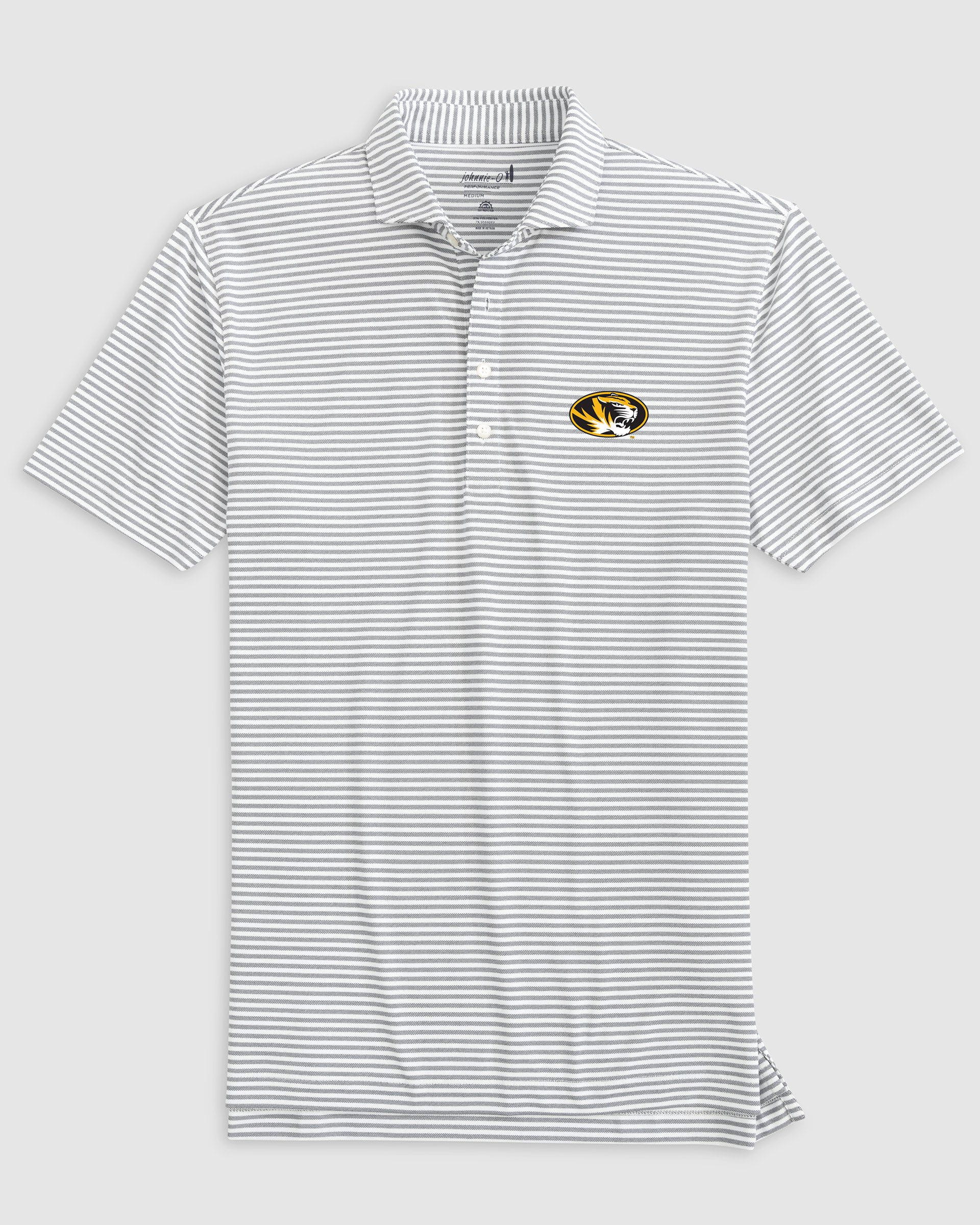 Missouri Stetsons Striped Performance Mesh Polo