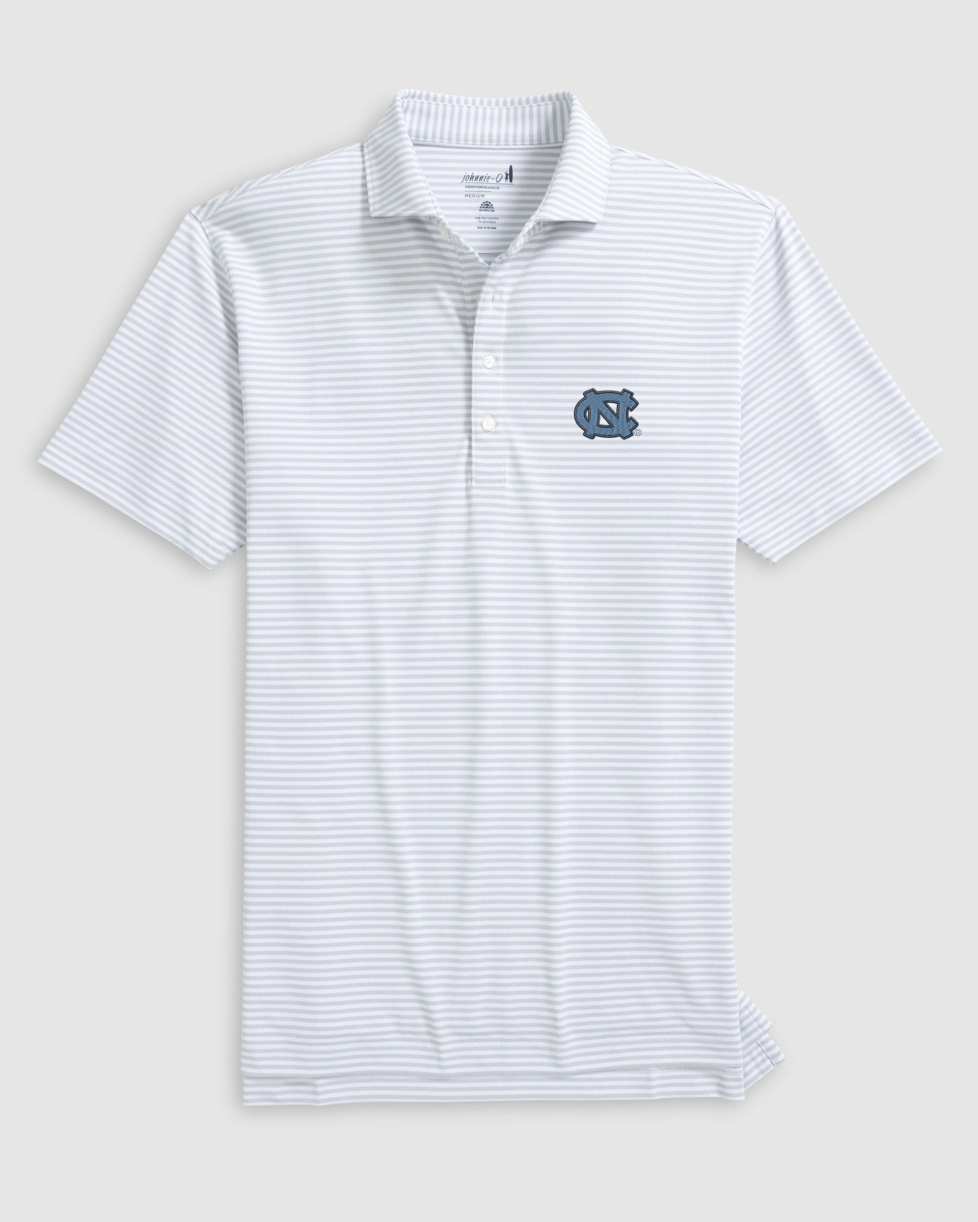 University of North Carolina Stetsons Striped Performance Mesh Polo - Image 4