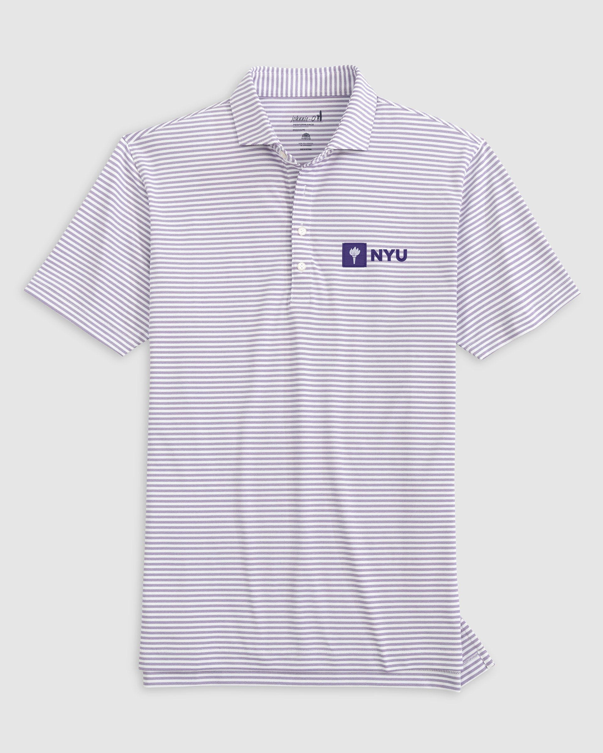New York Stetsons Striped Performance Mesh Polo - Image 2