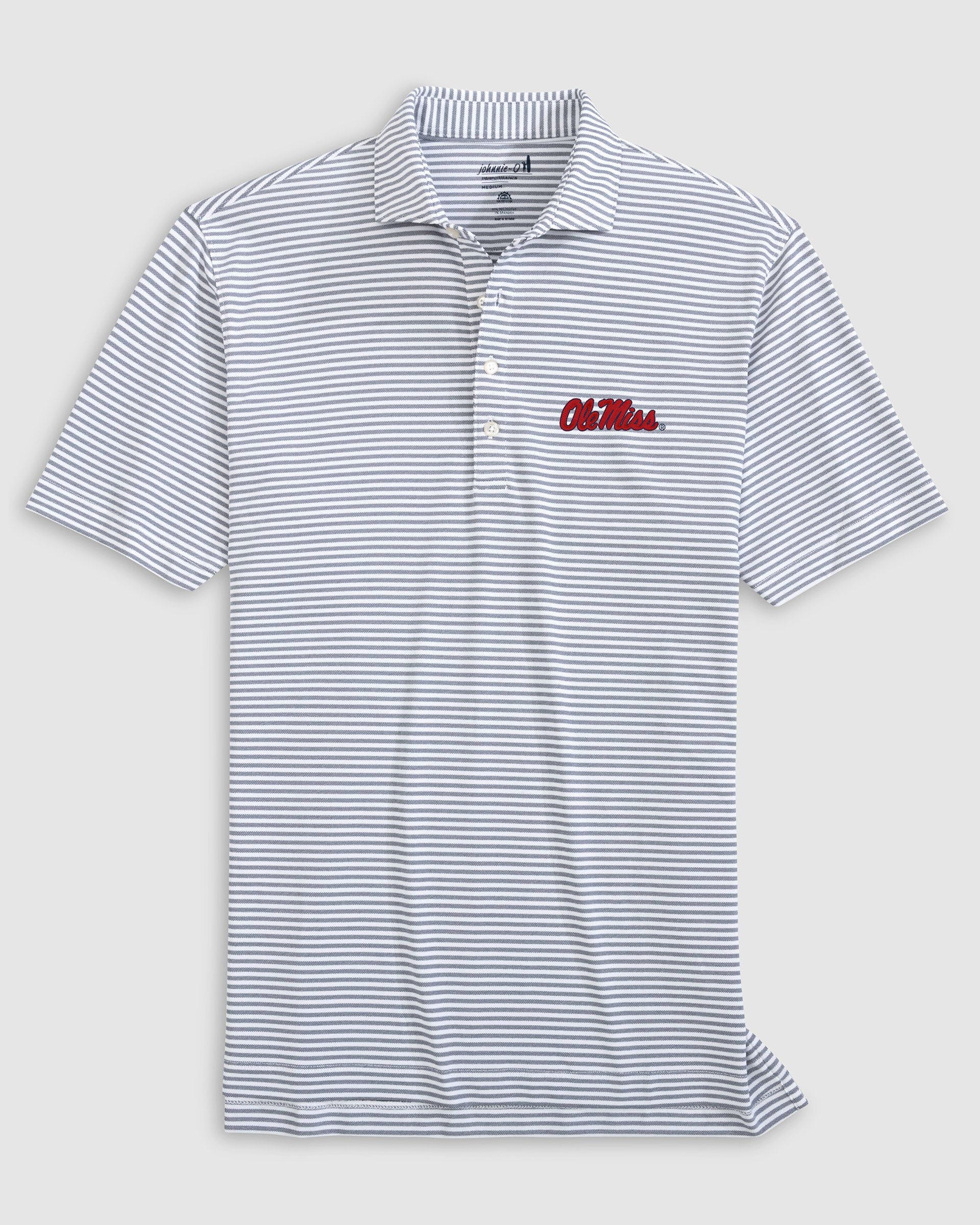 Ole Miss Stetsons Striped Performance Mesh Polo - Image 2