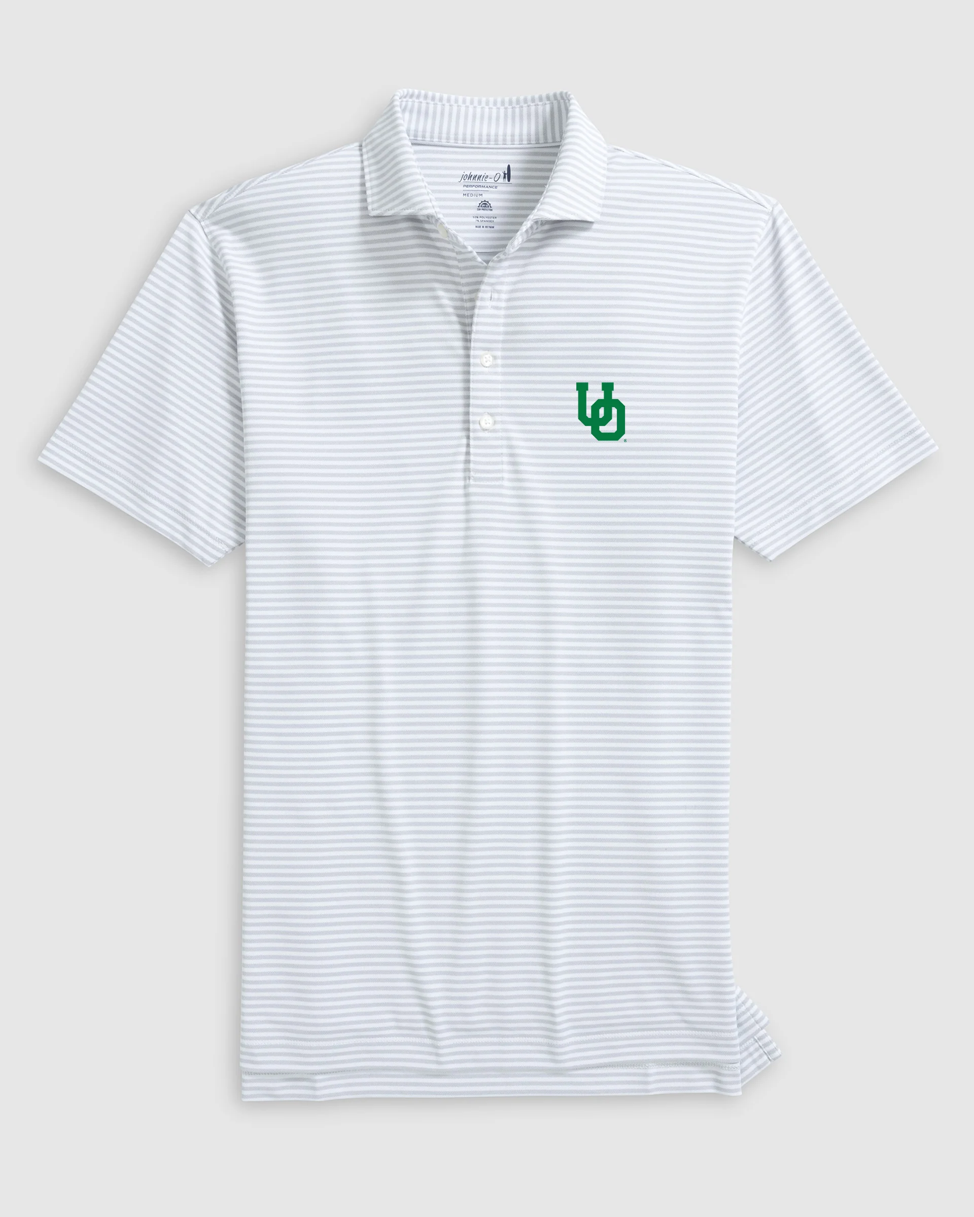 University of Oregon Stetsons Striped Performance Mesh Polo