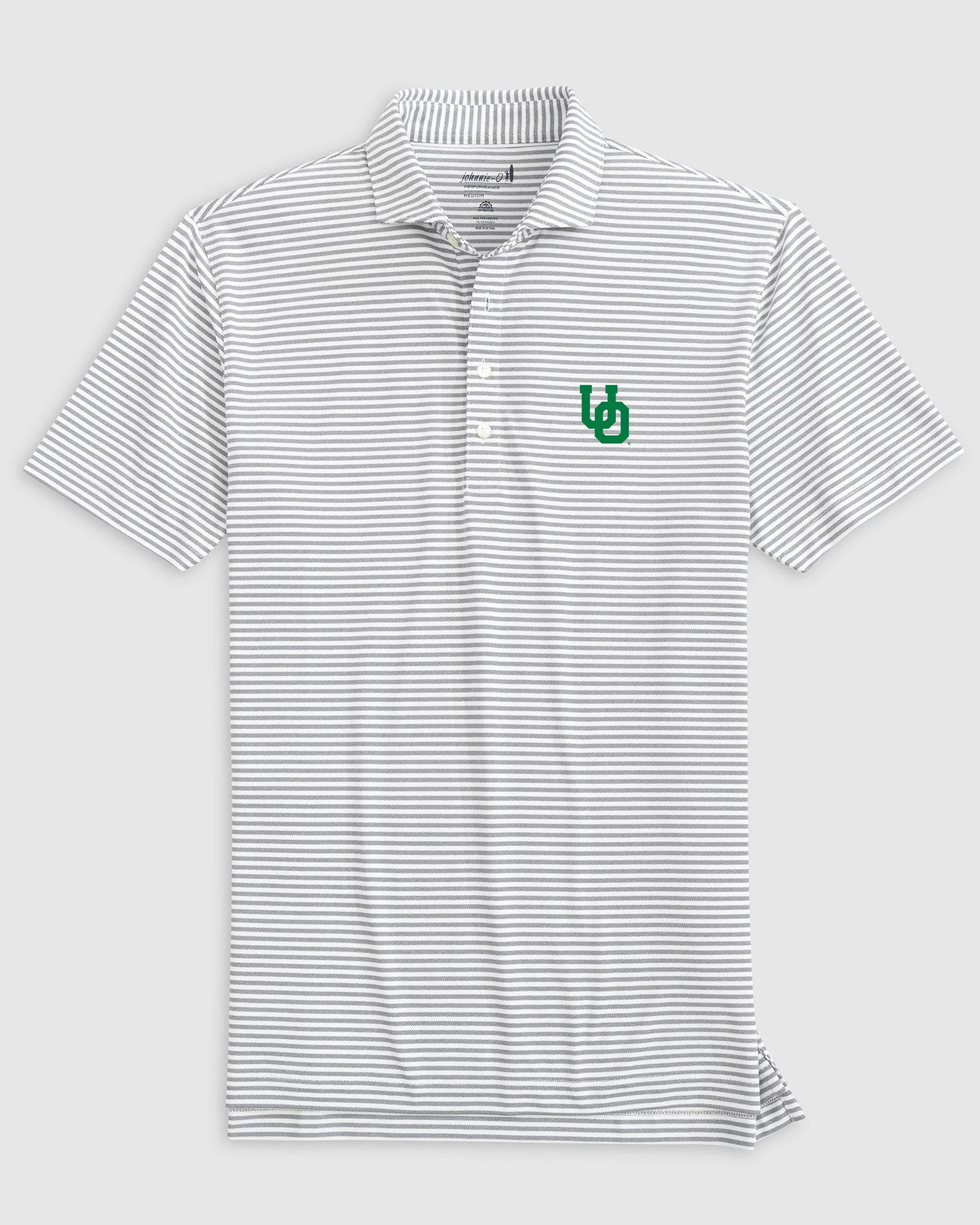 University of Oregon Stetsons Striped Performance Mesh Polo - Image 2