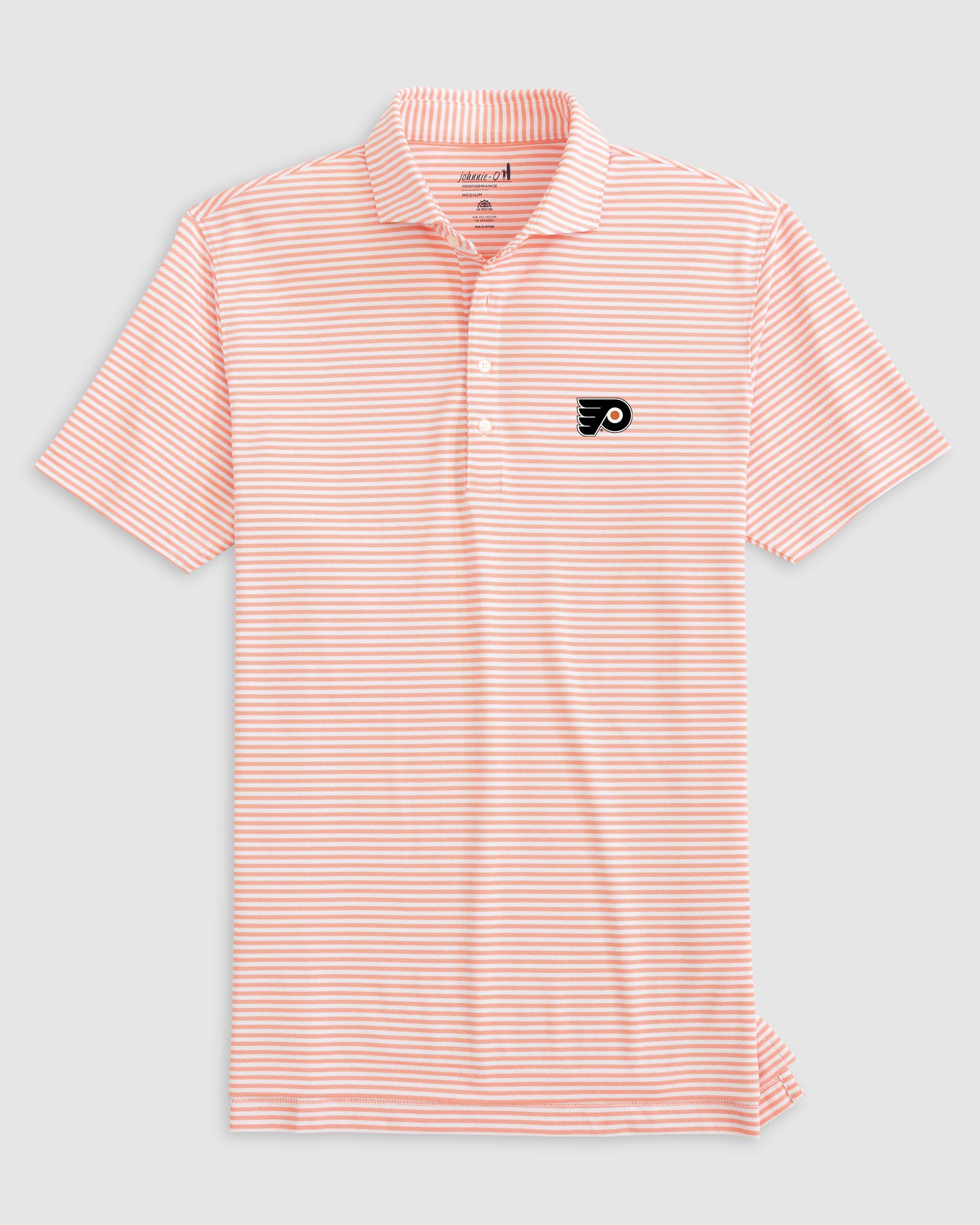 Philadelphia Flyers Stetsons Striped Performance Mesh Polo - Image 2