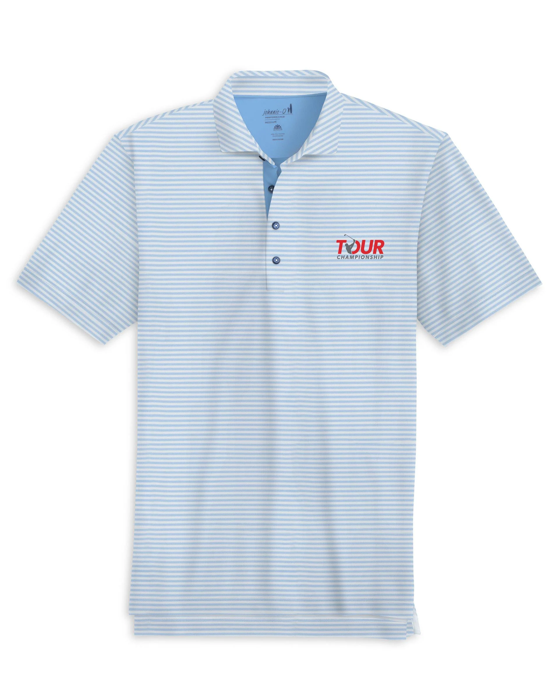 PGA Tour Championship Stetsons Striped Performance Mesh Polo - Image 3