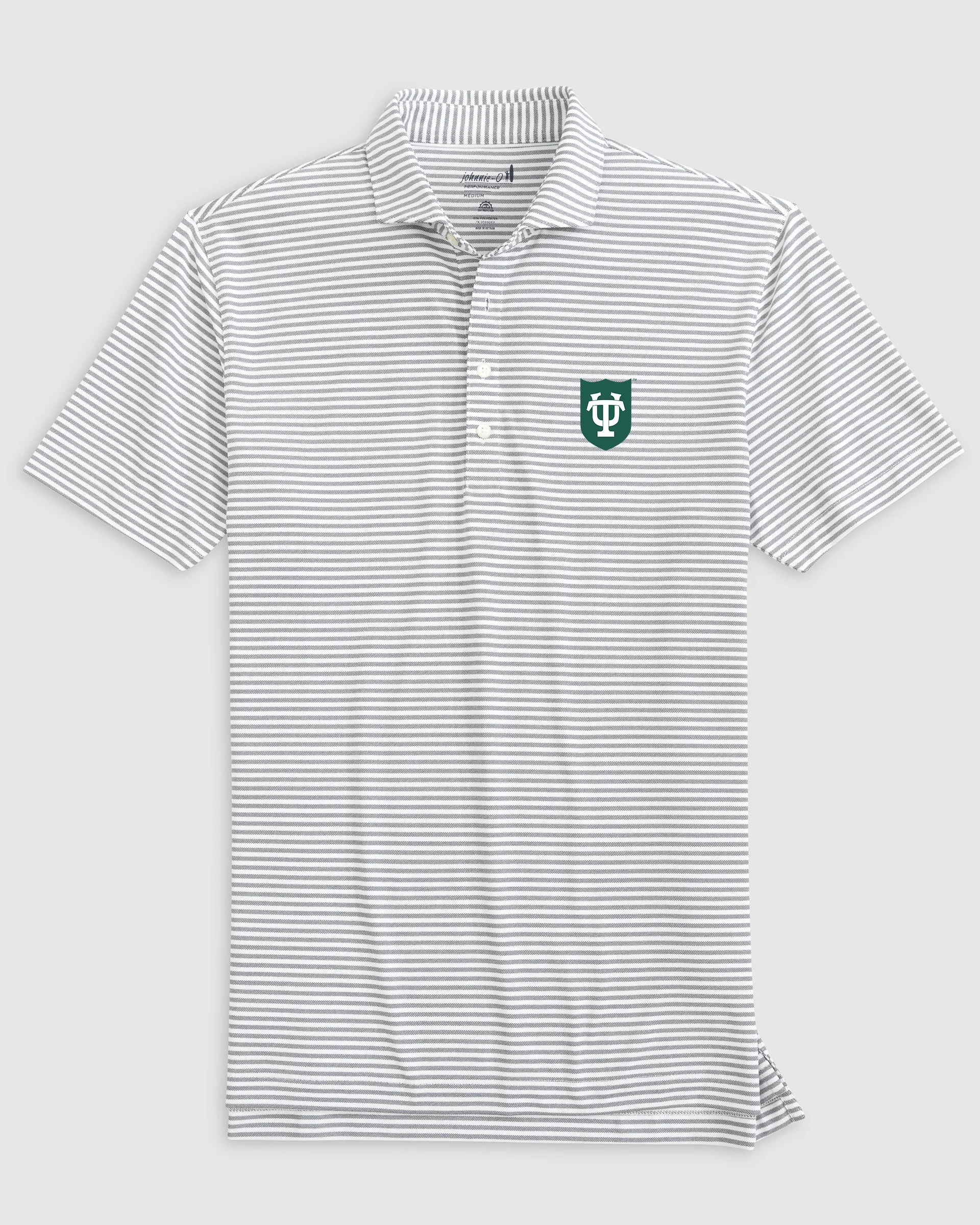 Tulane Stetsons Striped Performance Mesh Polo