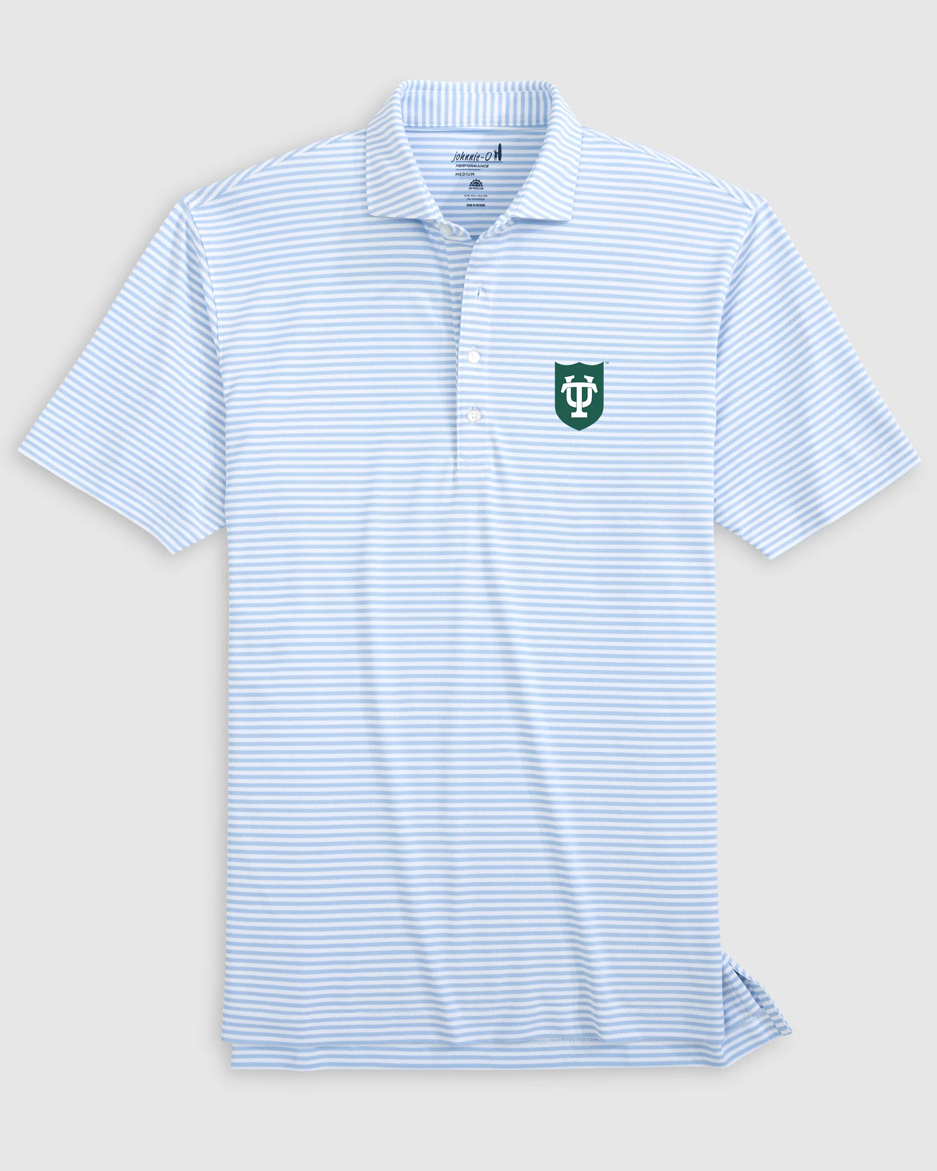 Tulane Stetsons Striped Performance Mesh Polo - Image 3
