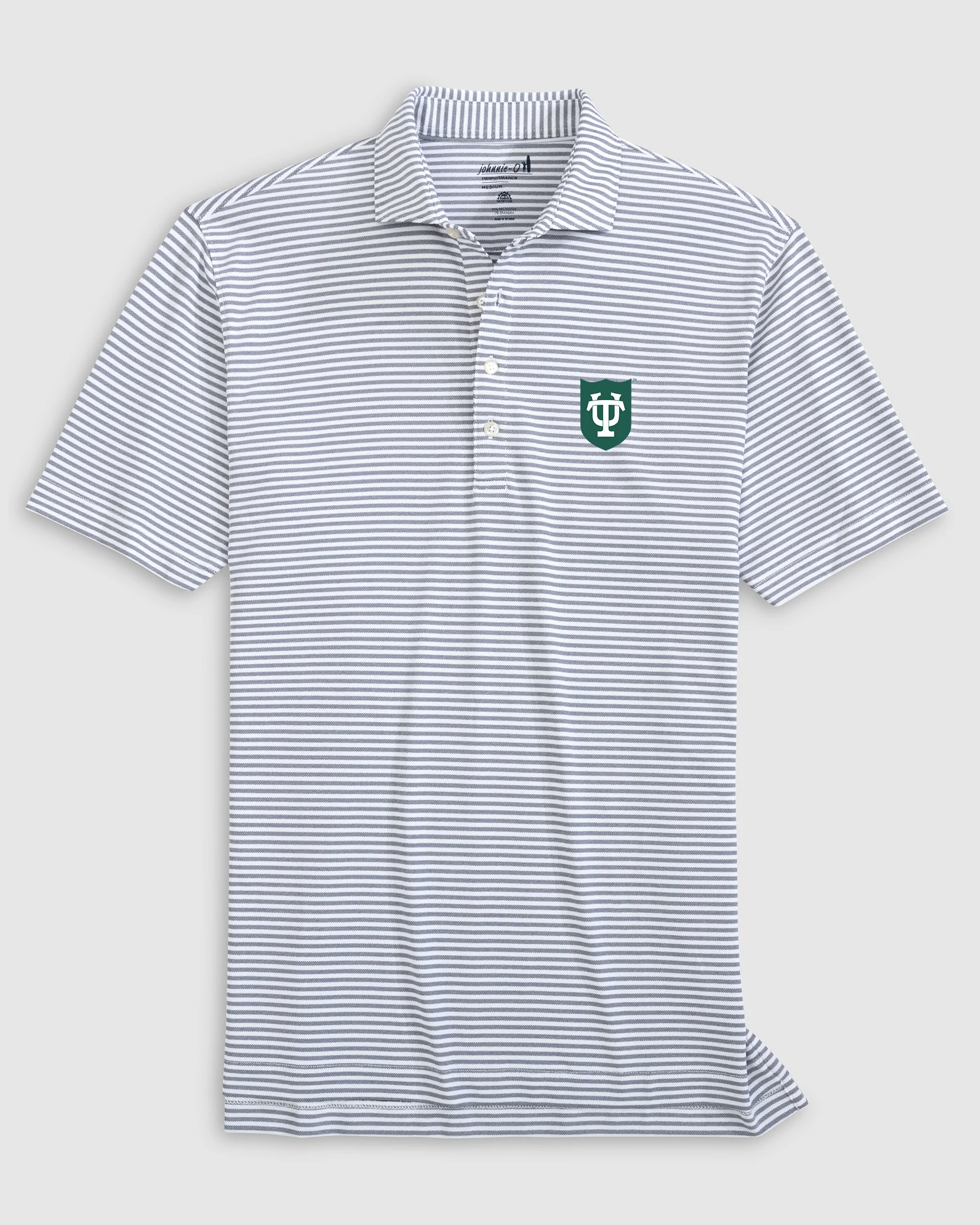 Tulane Stetsons Striped Performance Mesh Polo - Image 5