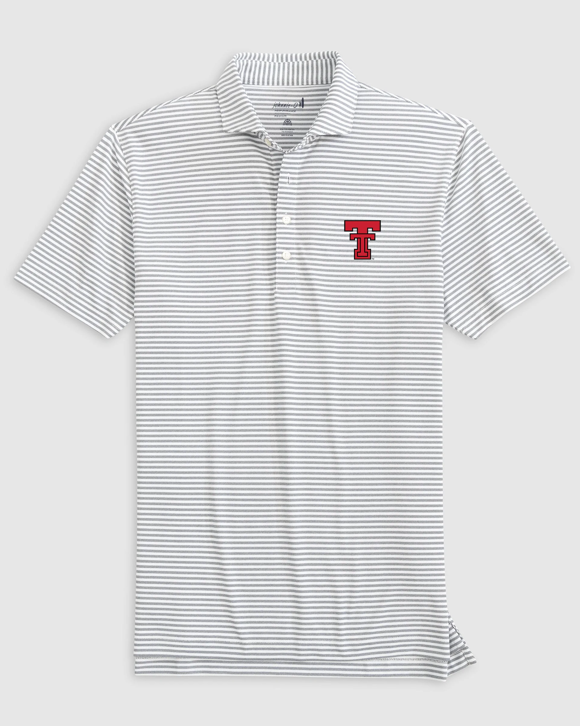 Texas Tech Stetsons Striped Performance Mesh Polo