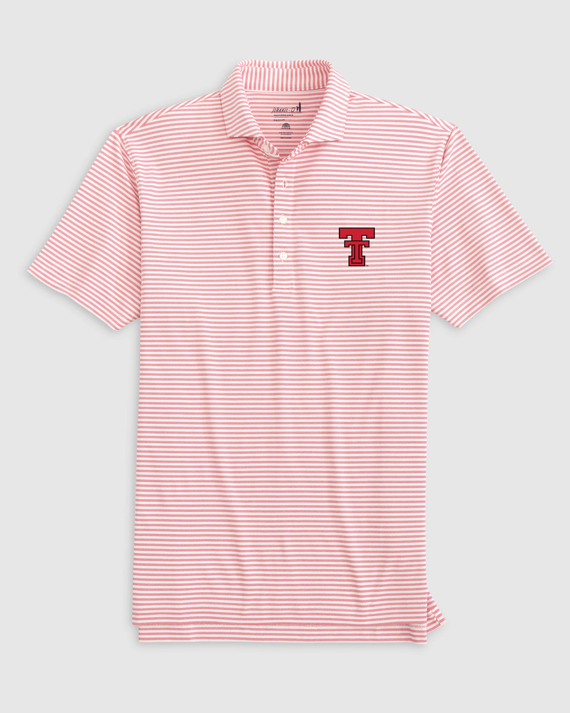 Texas Tech Stetsons Striped Performance Mesh Polo - Image 2