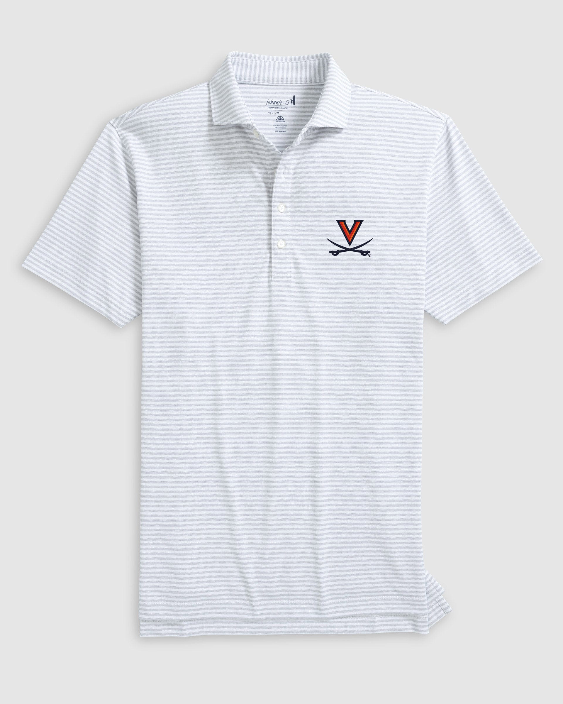 Virginia Stetsons Striped Performance Mesh Polo - Image 3