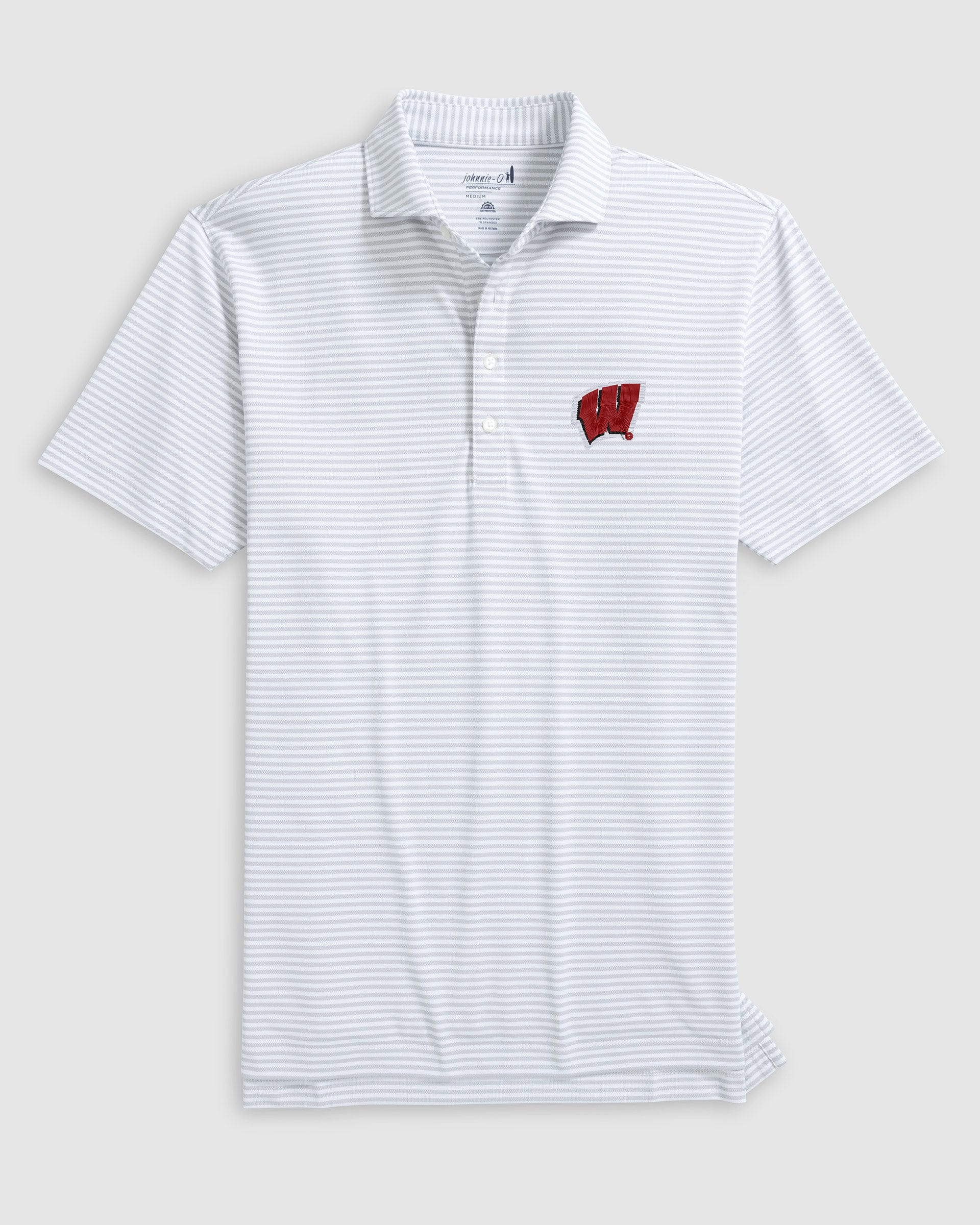 Wisconsin Stetsons Striped Performance Mesh Polo - Image 3