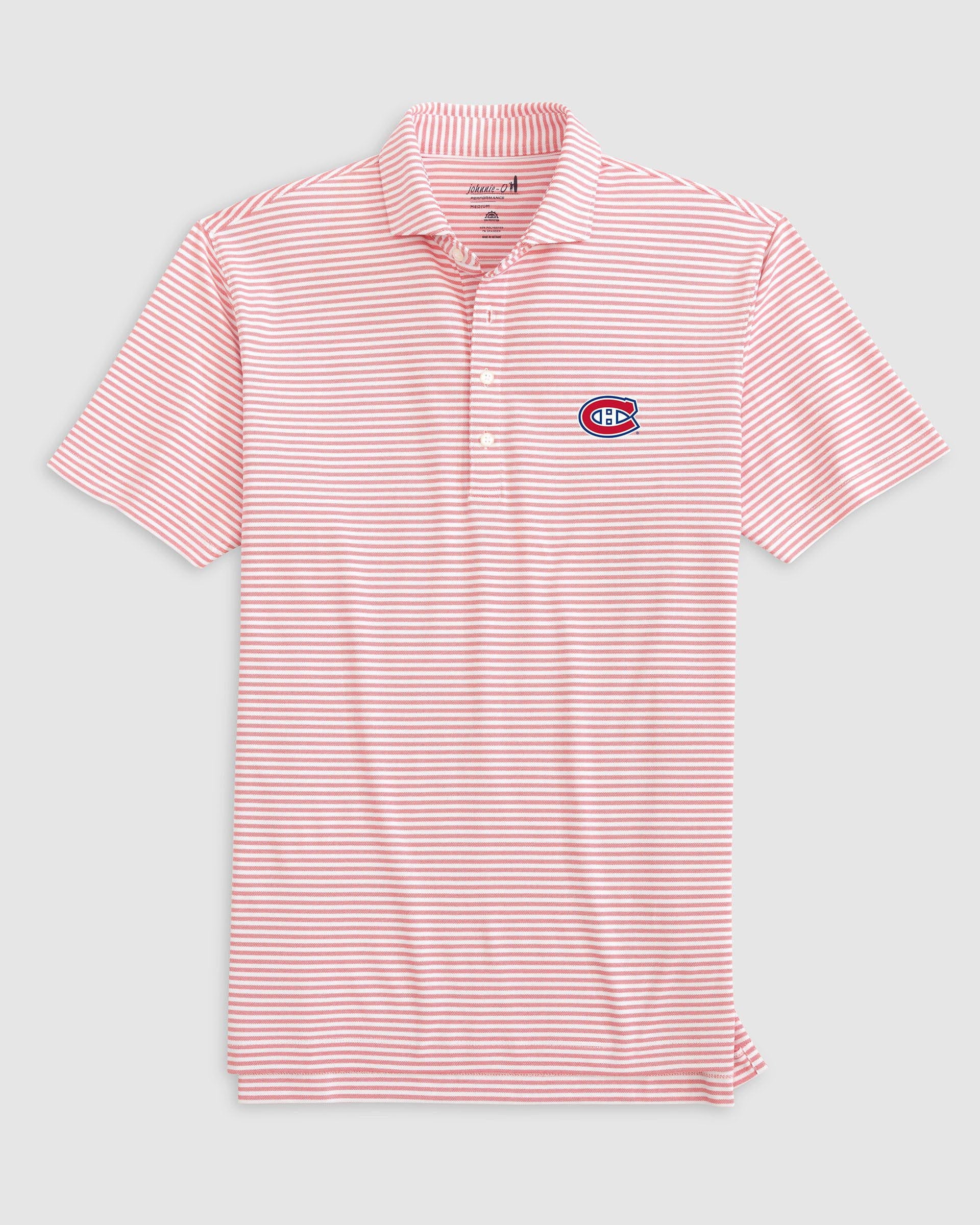 Montreal Canadiens Stetsons Striped Performance Mesh Polo - Image 2