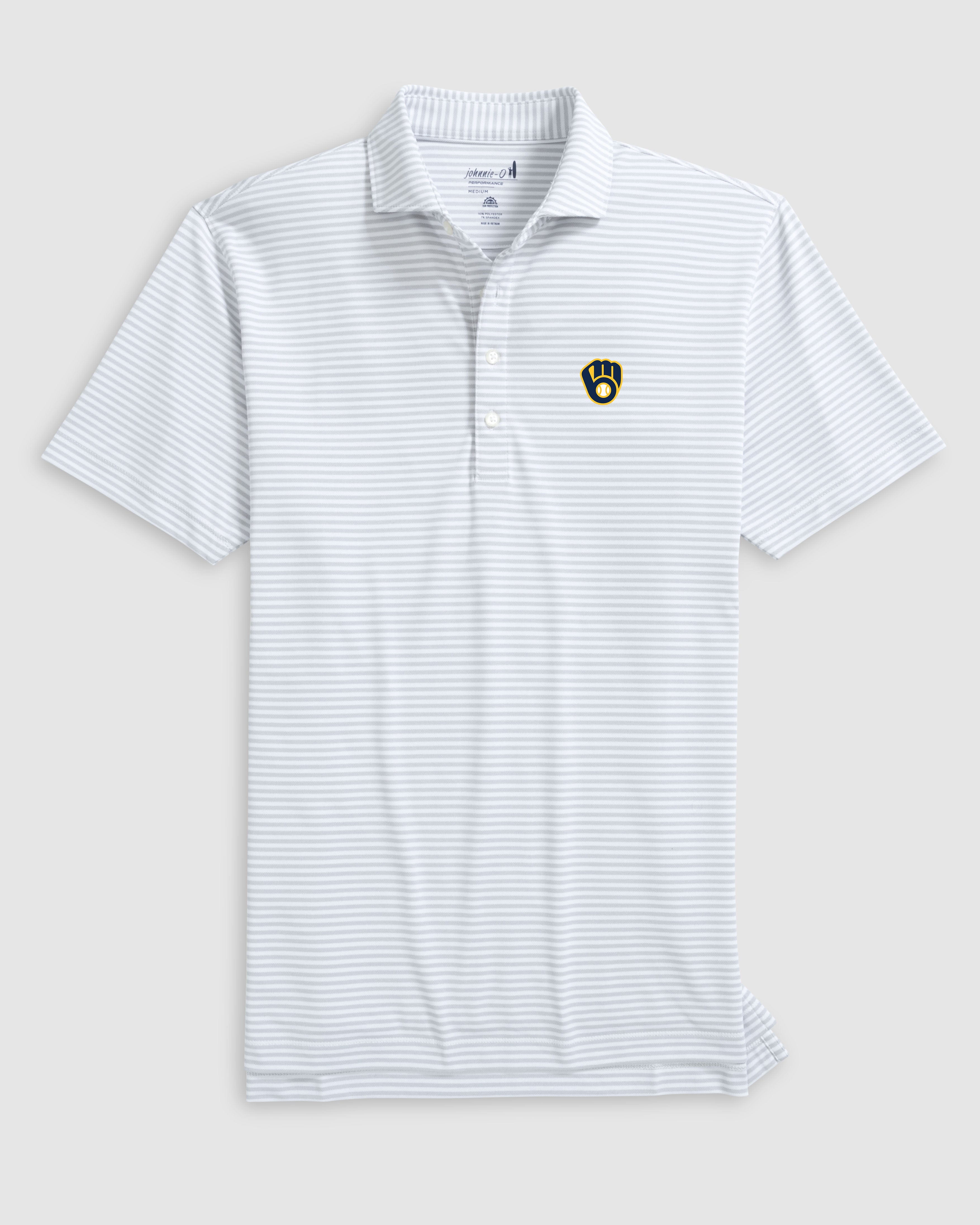 Milwaukee Brewers Stetsons Performance Mesh Polo - Image 2