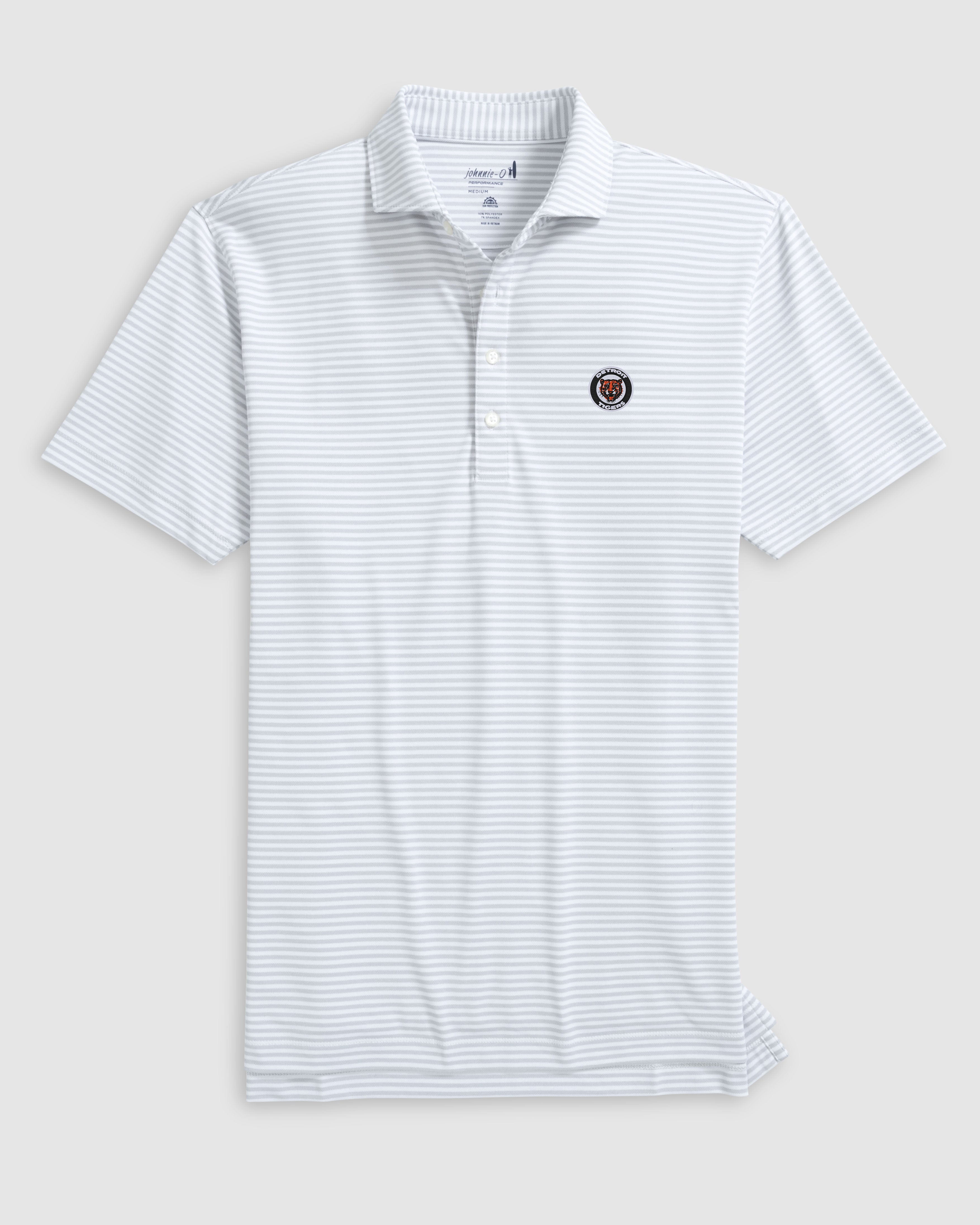 Detroit Tigers Stetsons Performance Mesh Polo - Cooperstown Logo - Image 2