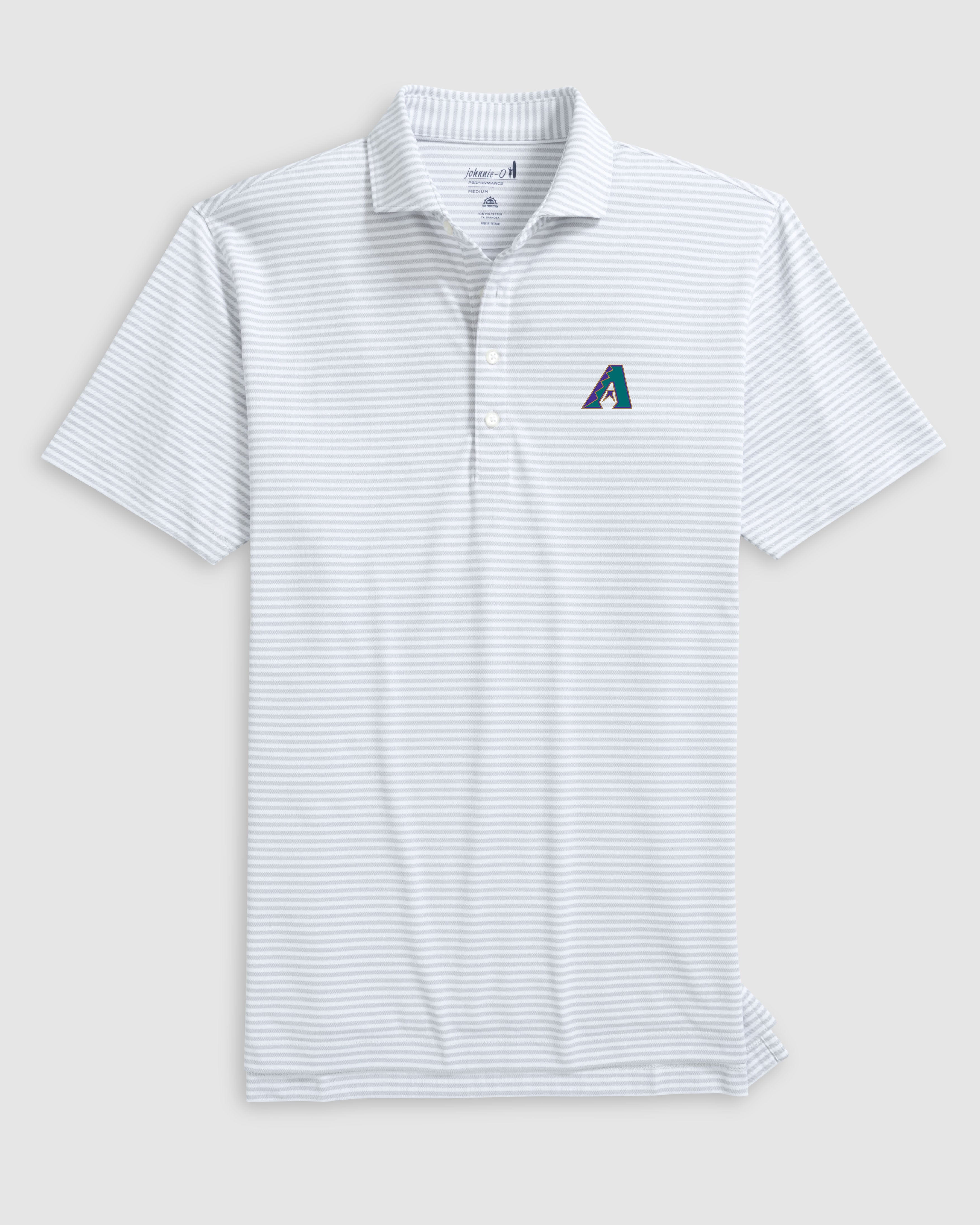 Arizona Diamondbacks Stetsons Performance Mesh Polo - Cooperstown Logo - Image 3