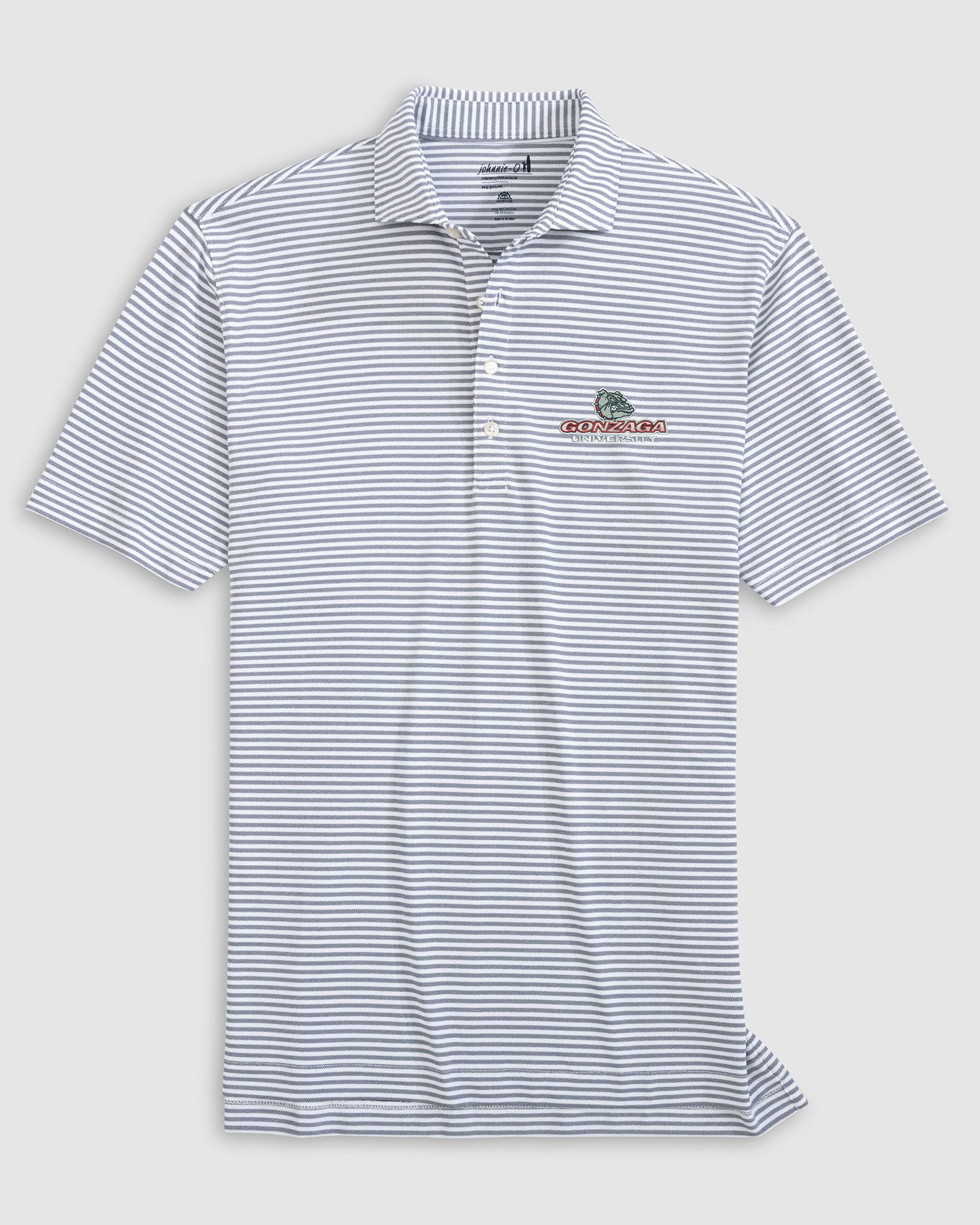 Gonzaga Stetsons Striped Performance Mesh Polo - Script Logo - Image 6