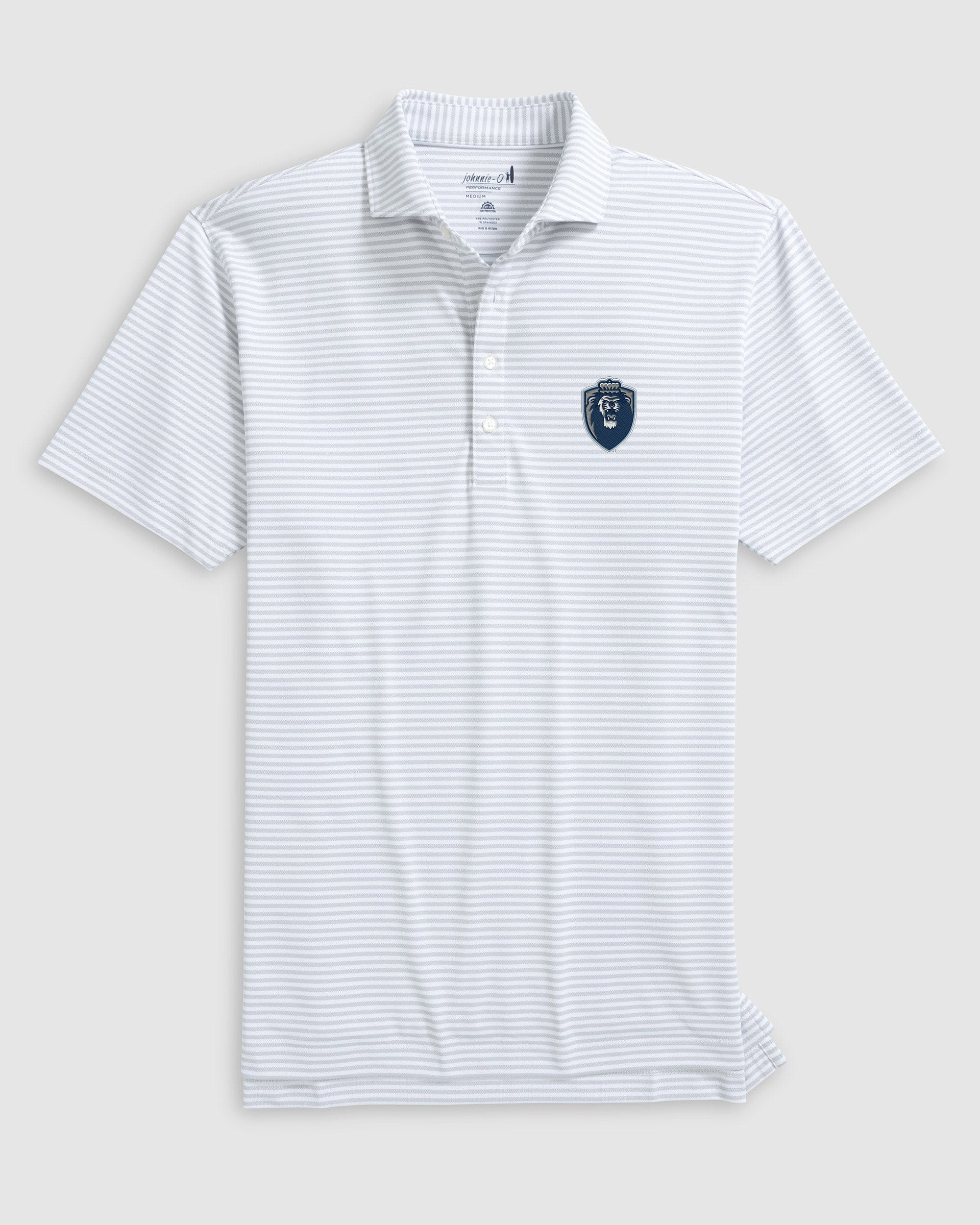 Old Dominion Stetsons Striped Performance Mesh Polo - Big Blue Logo - Image 3