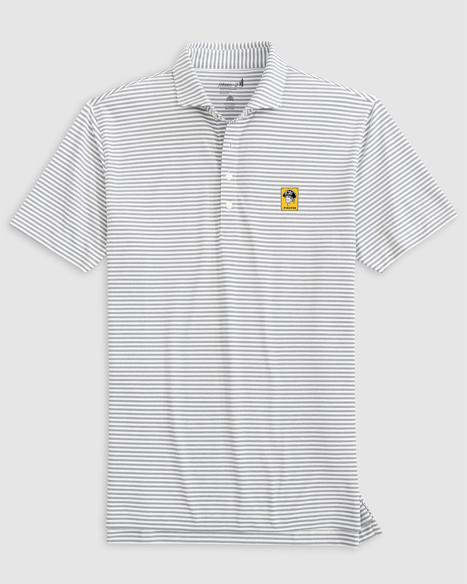 Pittsburgh Pirates Stetsons Performance Mesh Polo - Cooperstown Logo