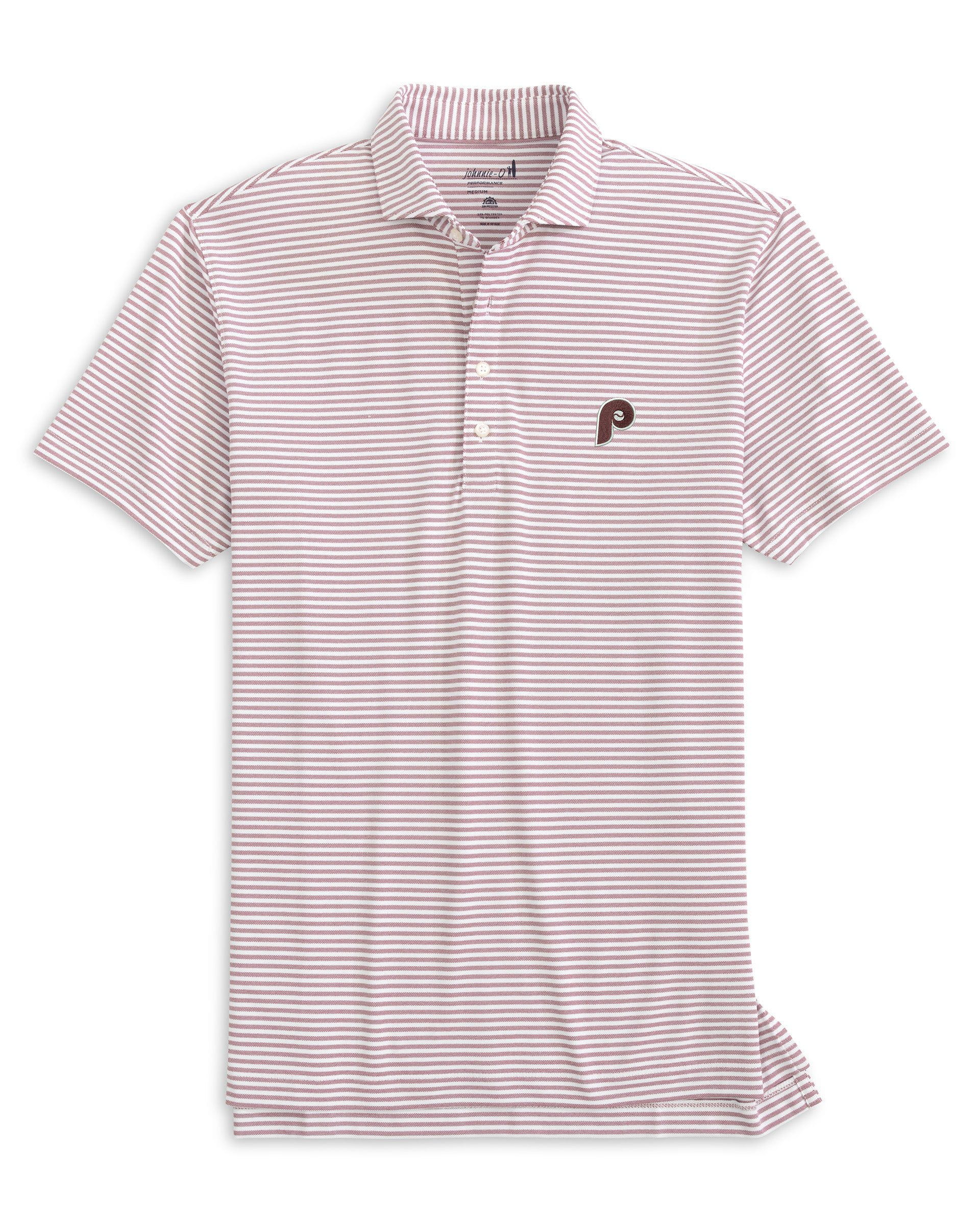 Philadelphia Phillies Stetsons Performance Mesh Polo - Cooperstown Logo