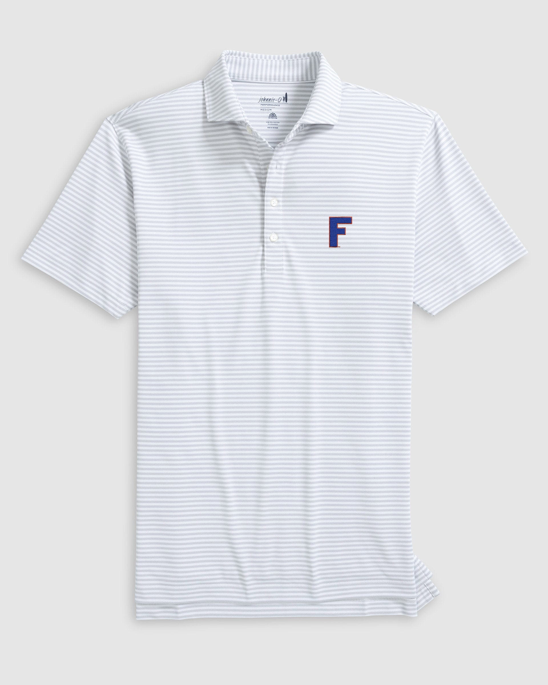 Florida Stetsons Striped Performance Mesh Polo - Vault Logo - Image 4